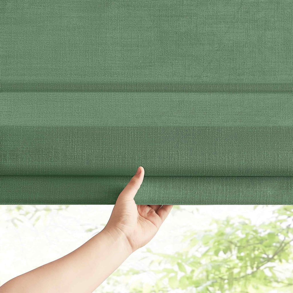 Elvonaeoly Custom Linen Roman Shades
