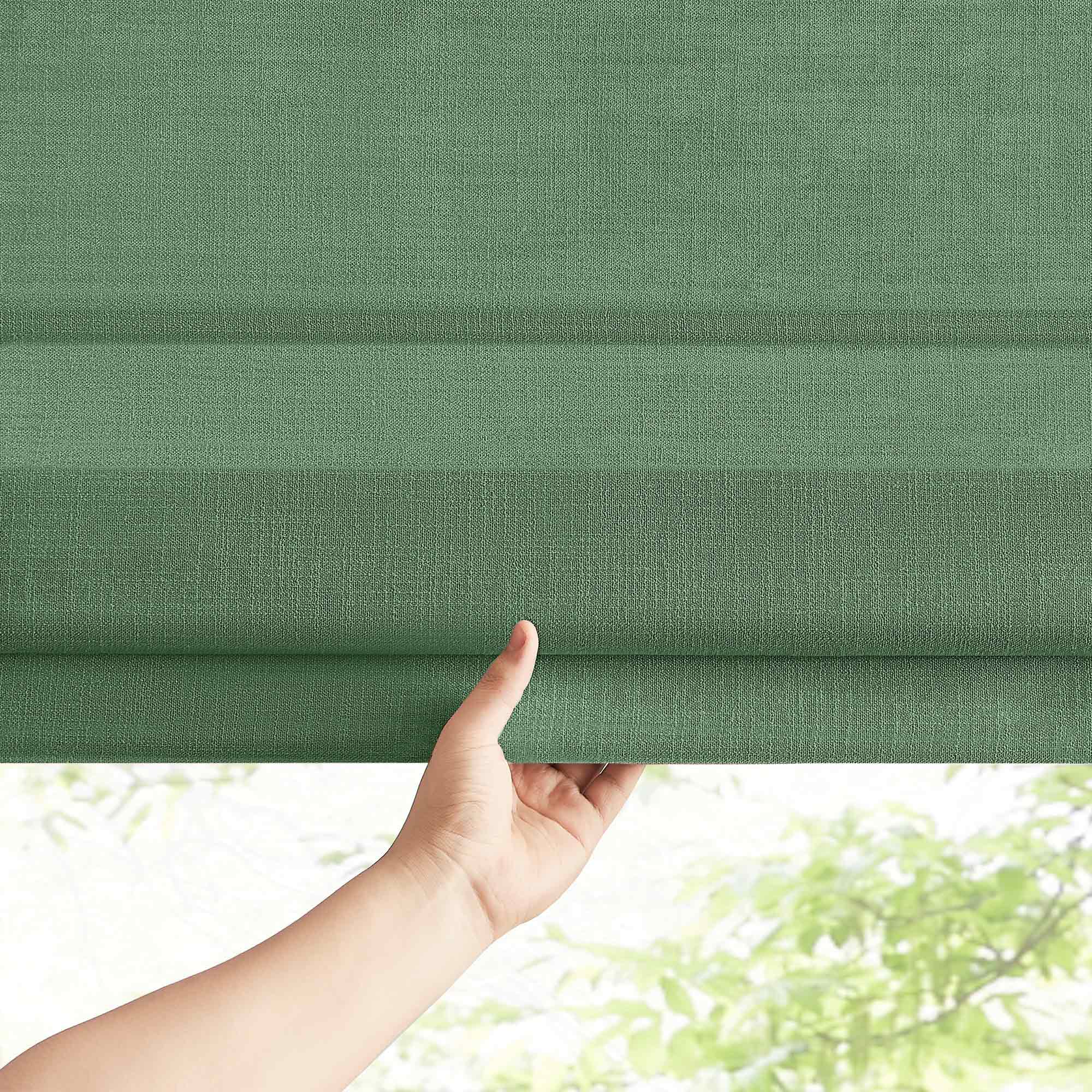 Elvonaeoly Custom Linen Roman Shades