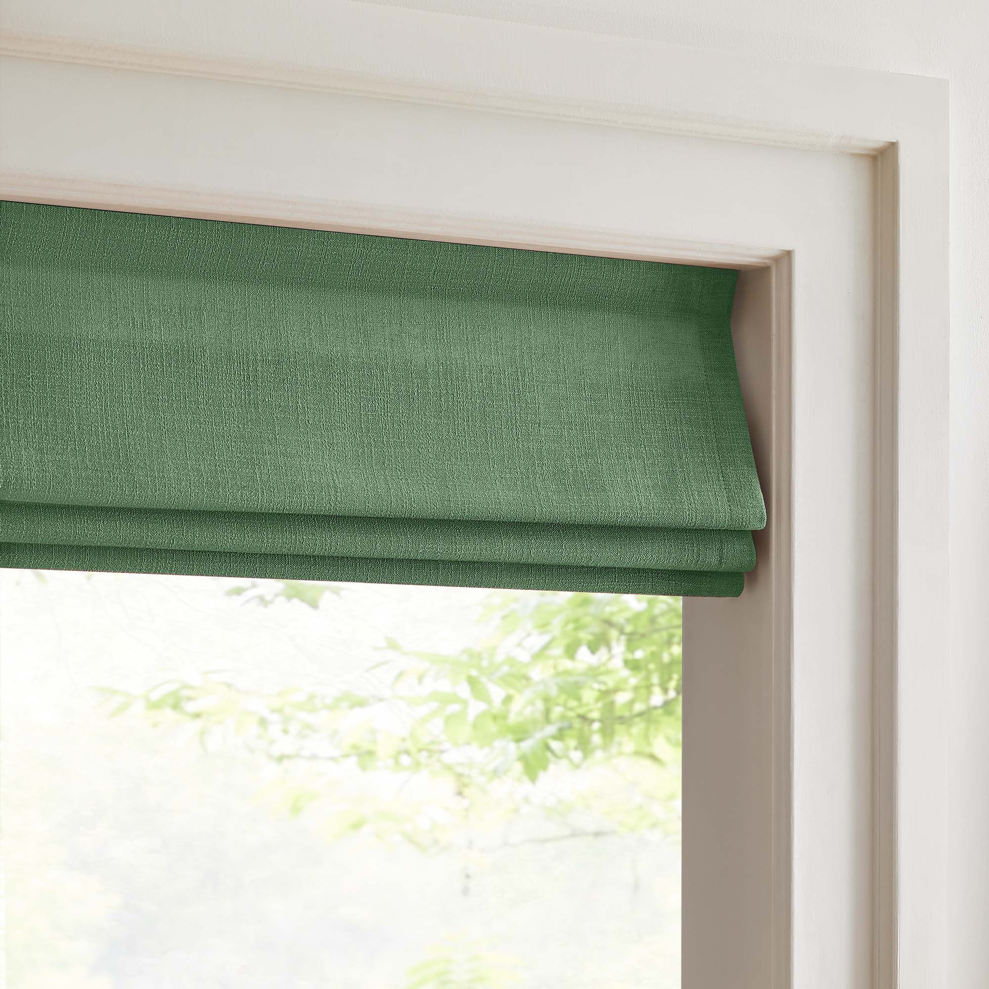 Elvonaeoly Custom Linen Roman Shades