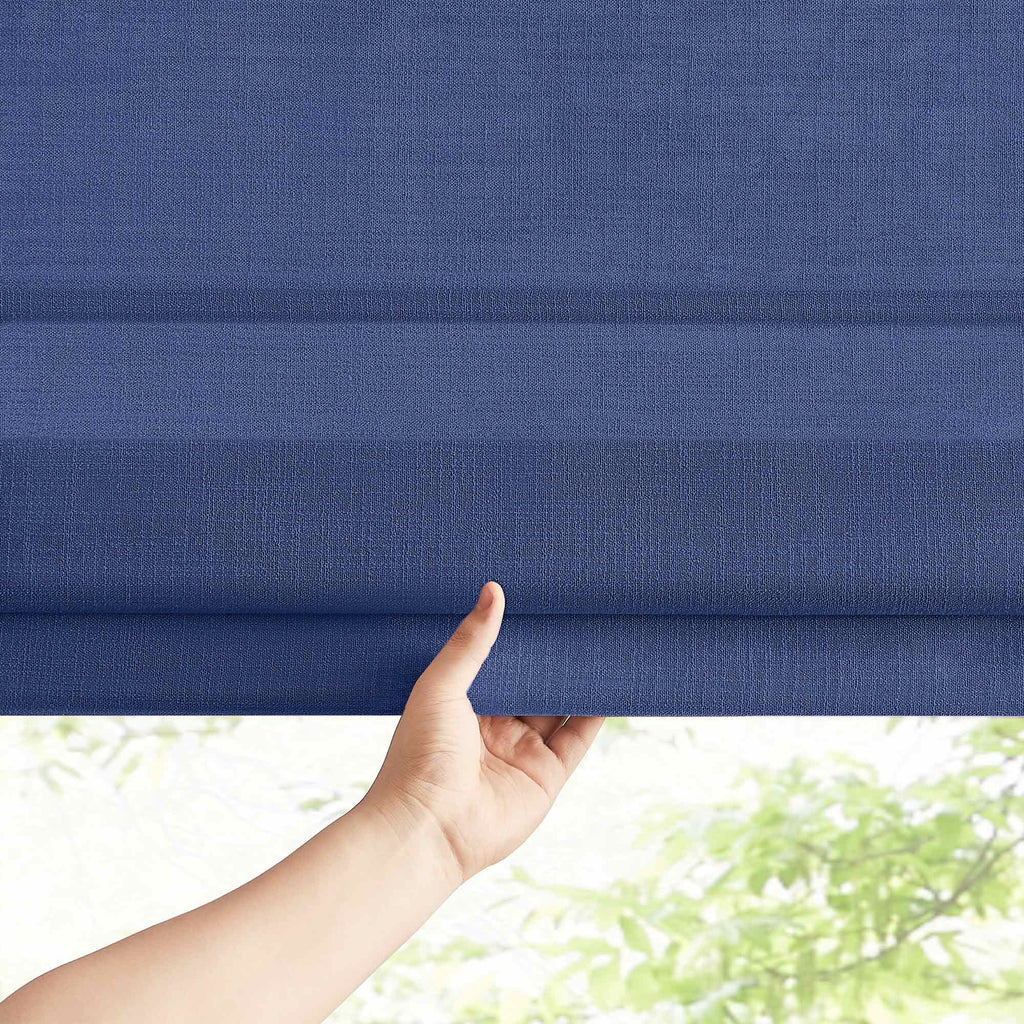 Elvonaeoly Custom Linen Roman Shades
