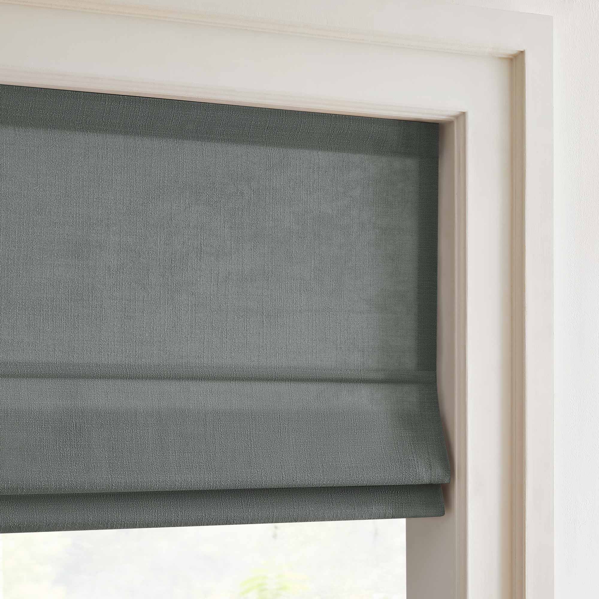 Elvonaeoly Custom Linen Roman Shades