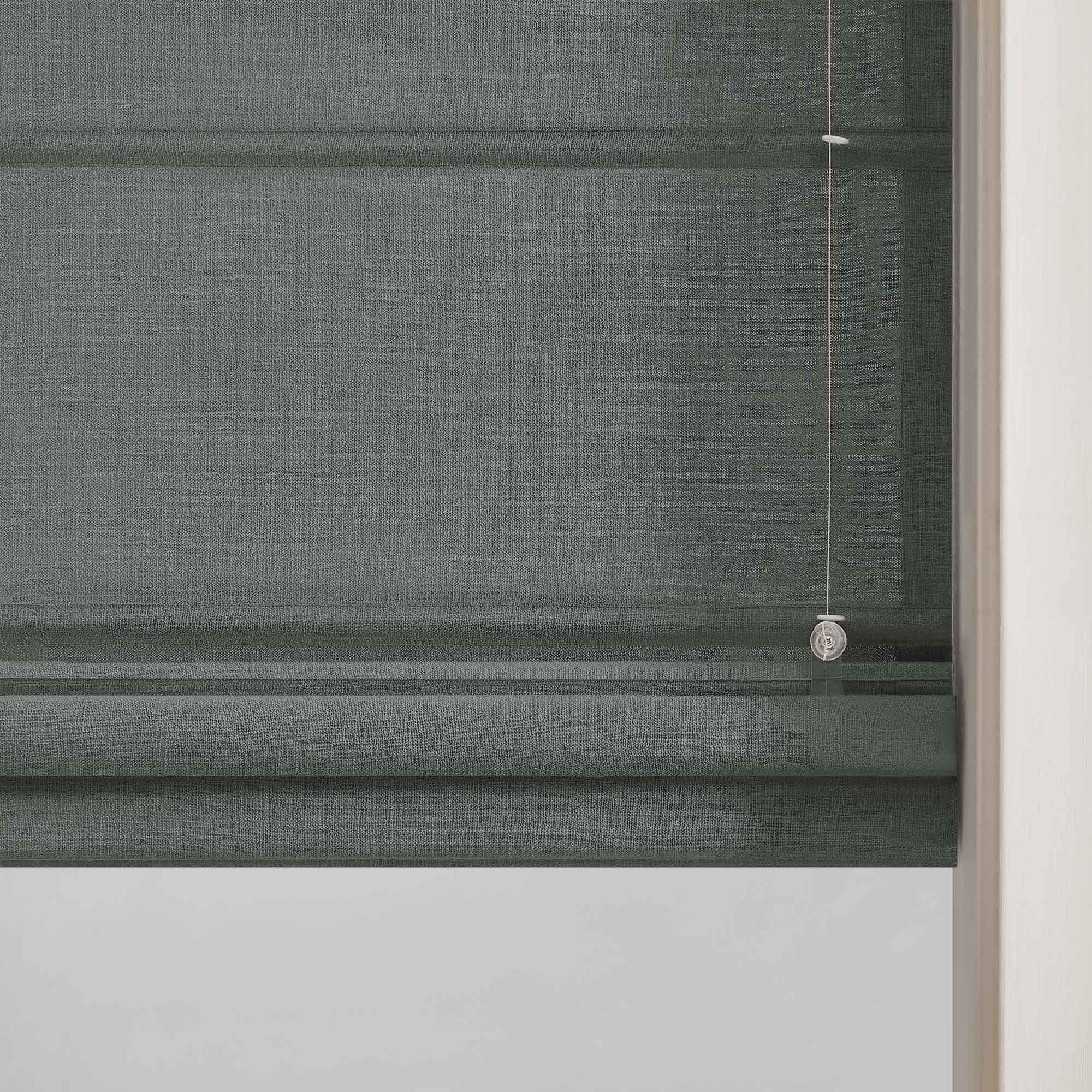 Elvonaeoly Custom Linen Roman Shades
