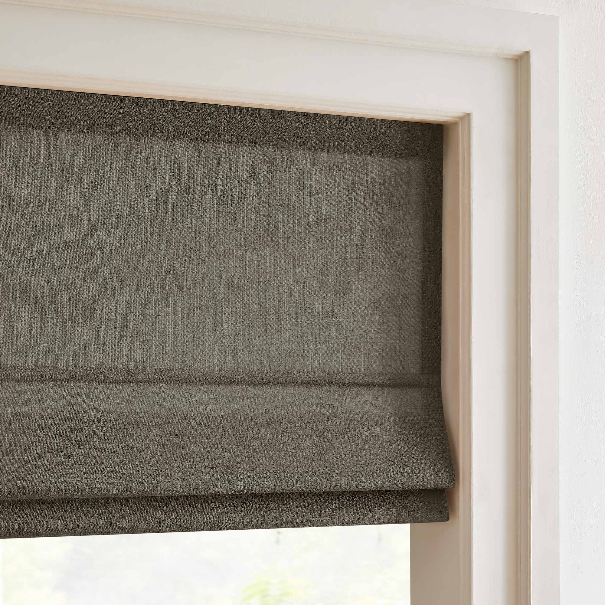 Elvonaeoly Custom Linen Roman Shades