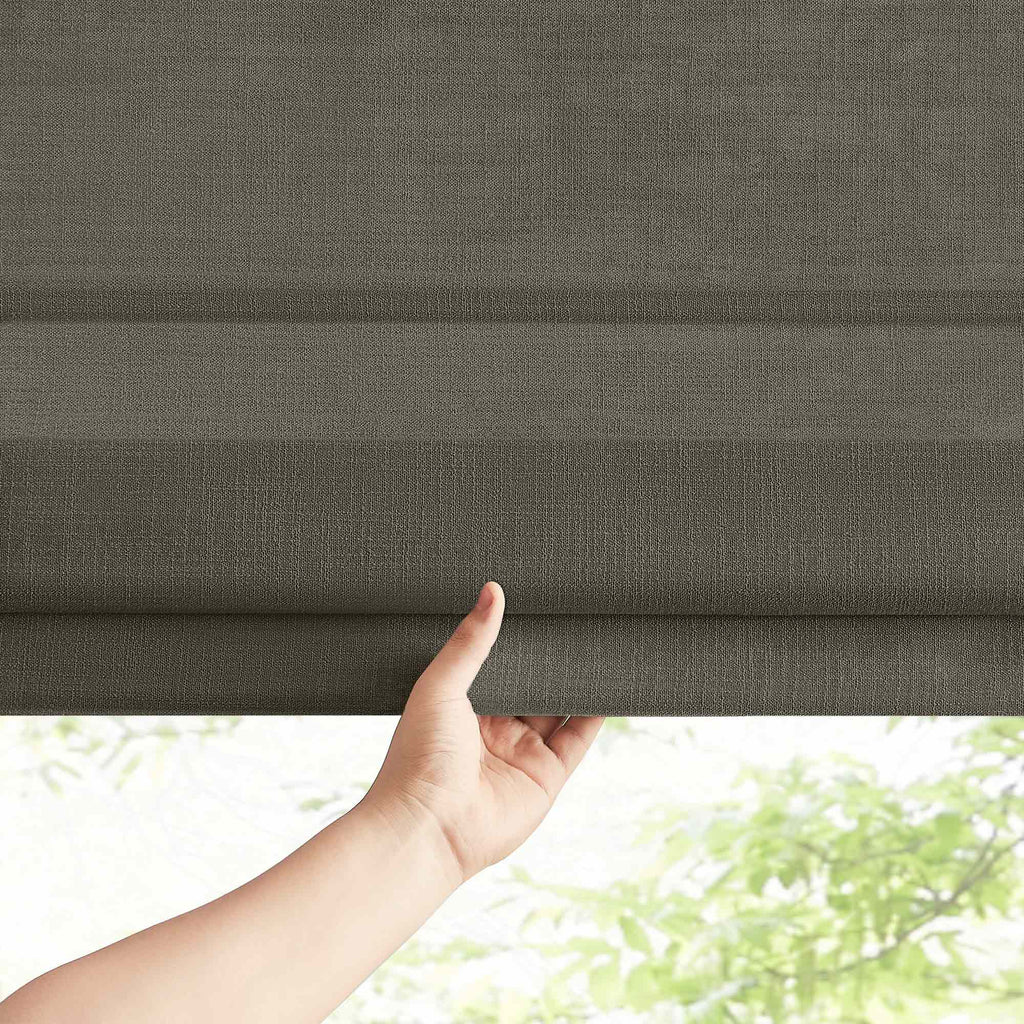 Elvonaeoly Custom Linen Roman Shades