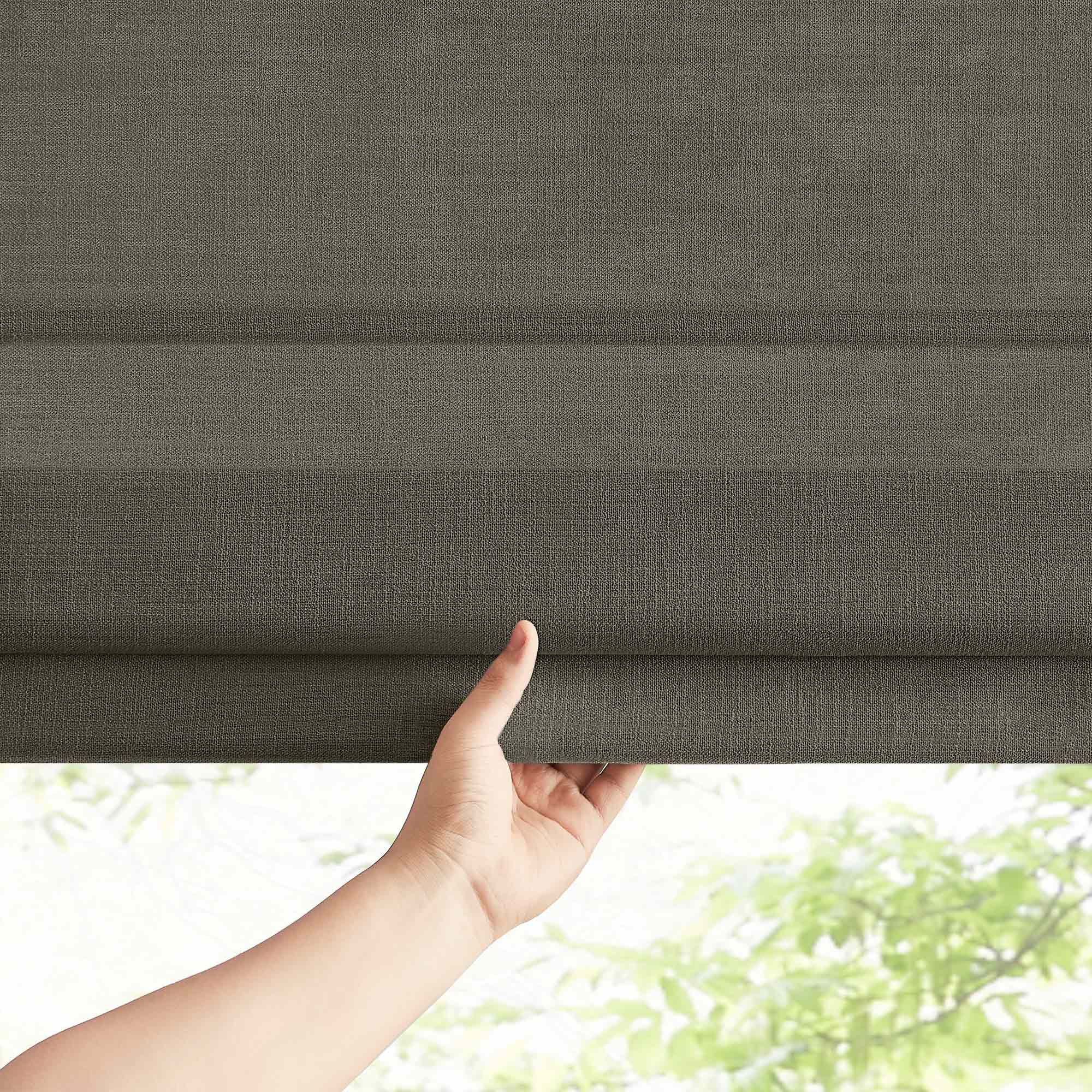 Elvonaeoly Custom Linen Roman Shades