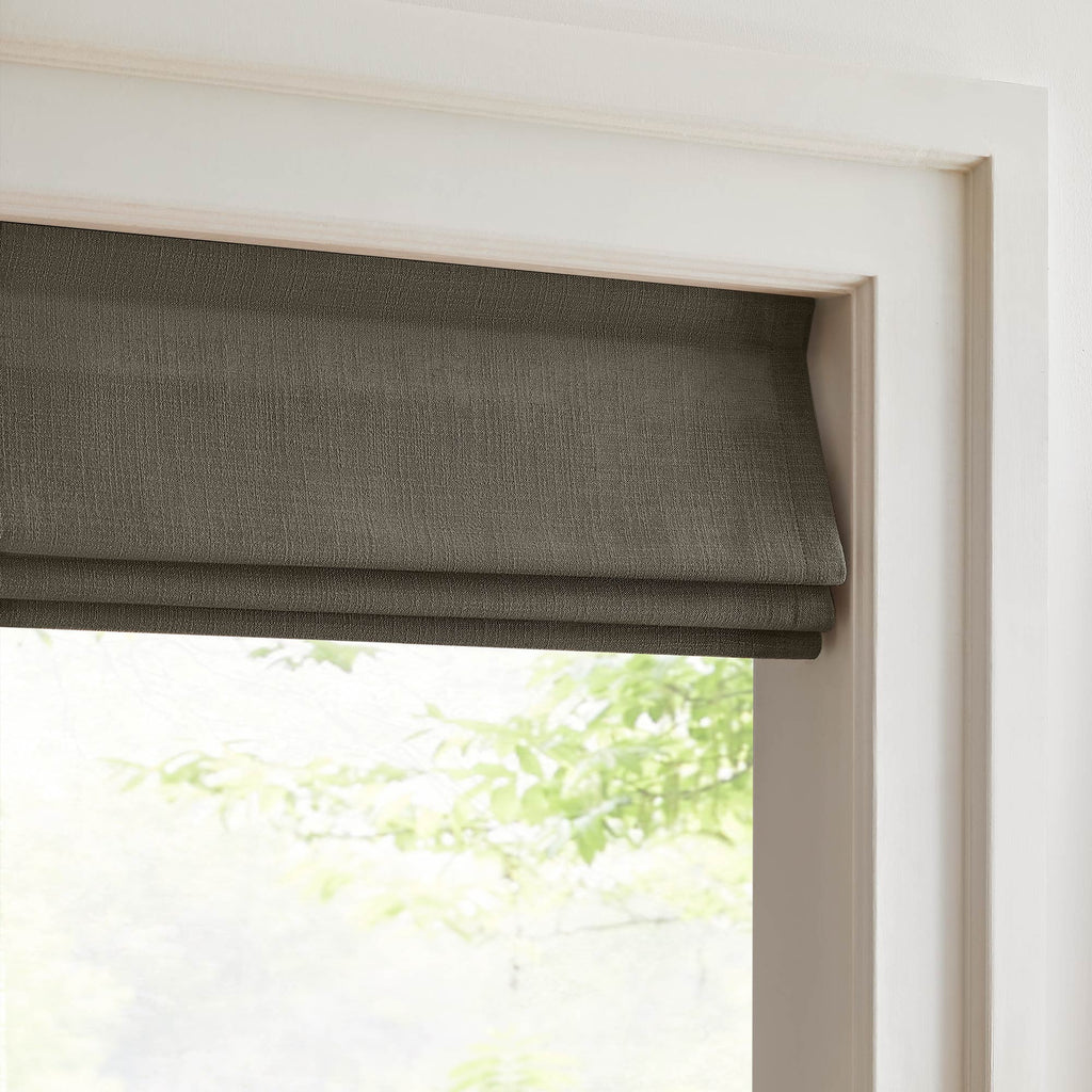 Elvonaeoly Custom Linen Roman Shades