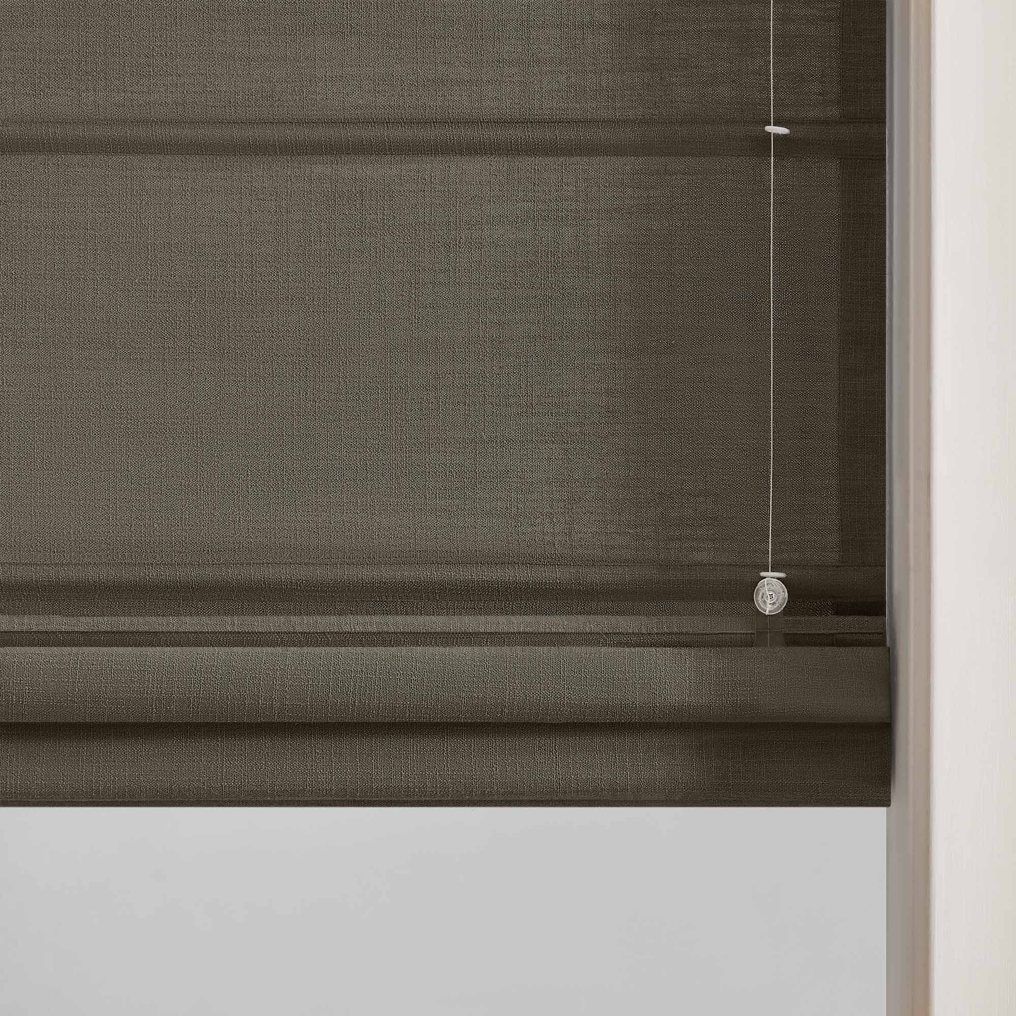 Elvonaeoly Custom Linen Roman Shades