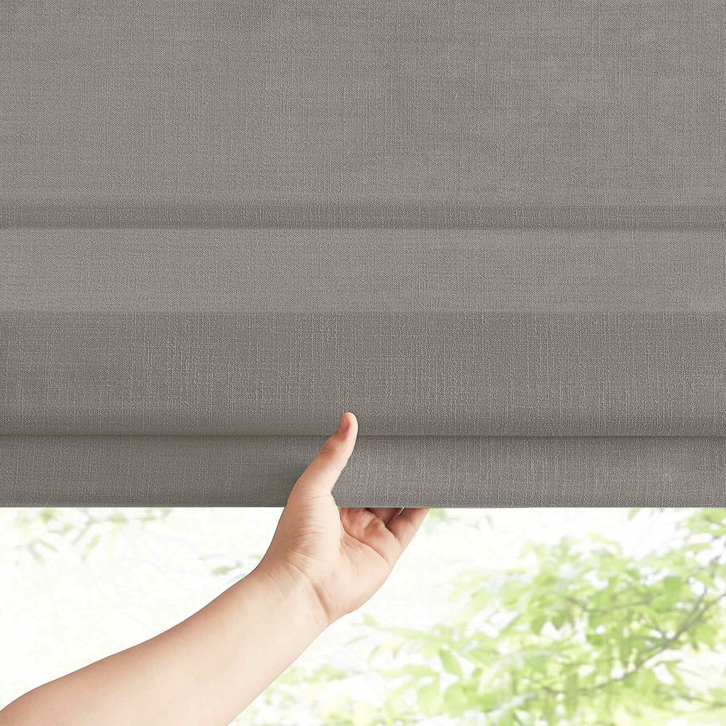 Elvonaeoly Custom Linen Roman Shades
