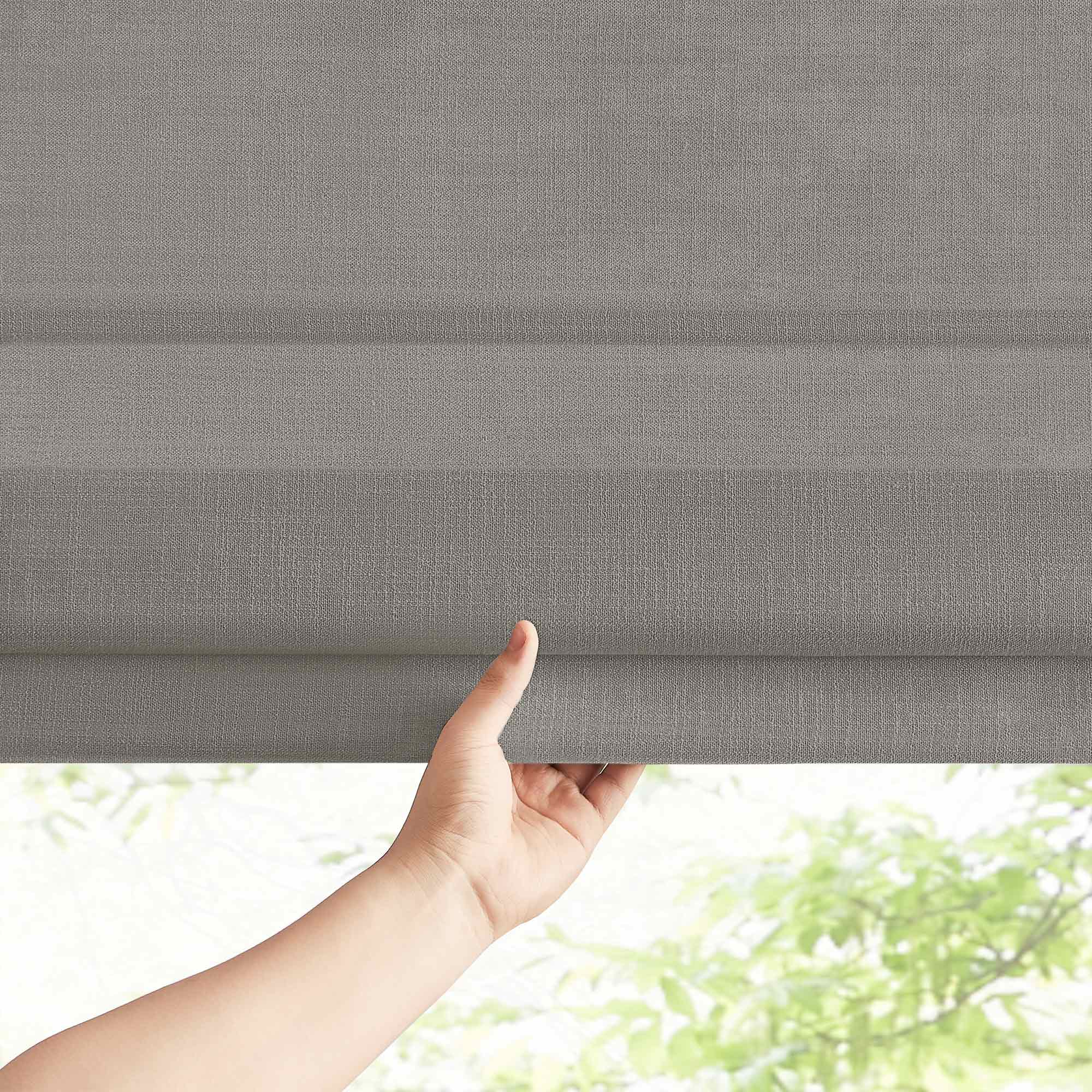 Elvonaeoly Custom Linen Roman Shades