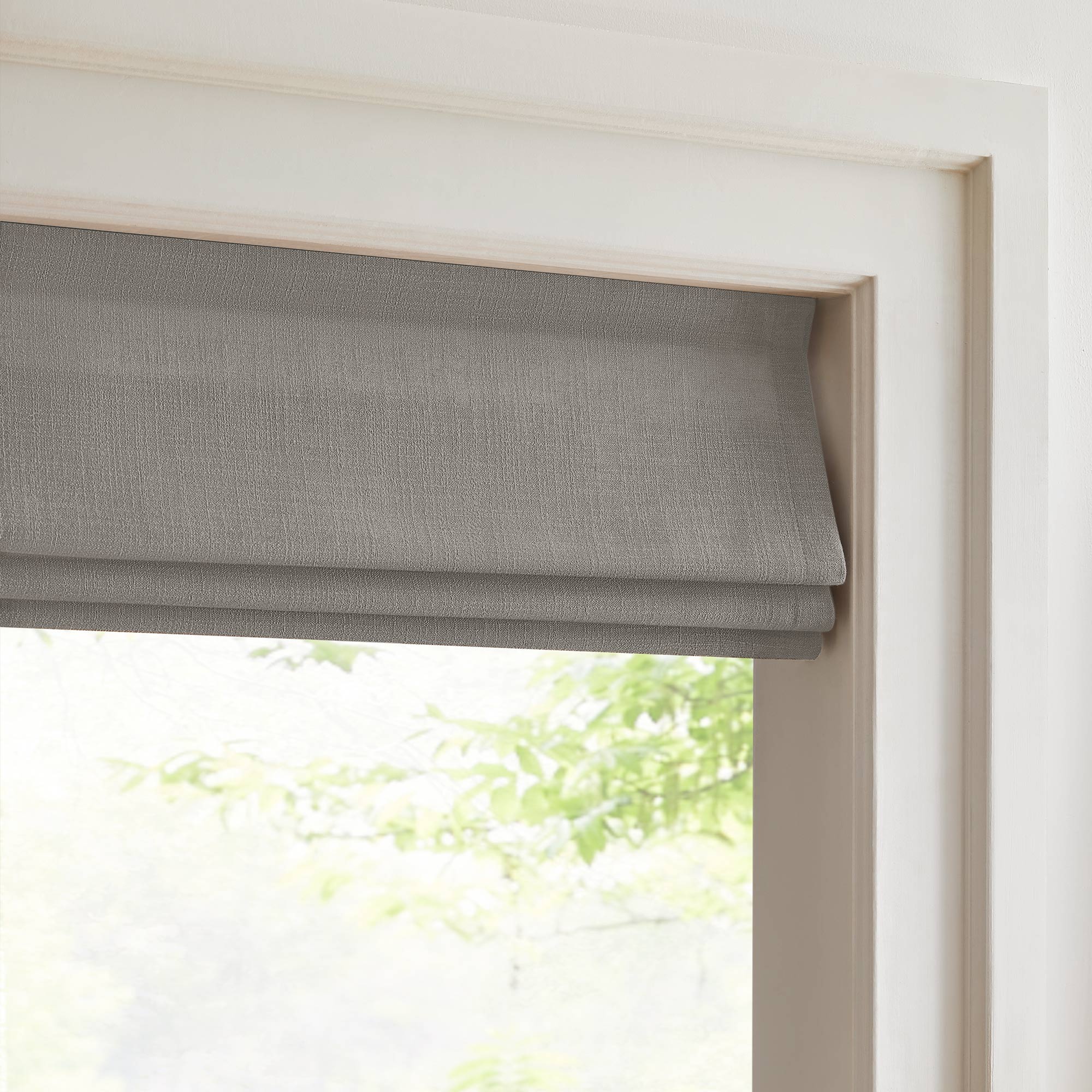 Elvonaeoly Custom Linen Roman Shades