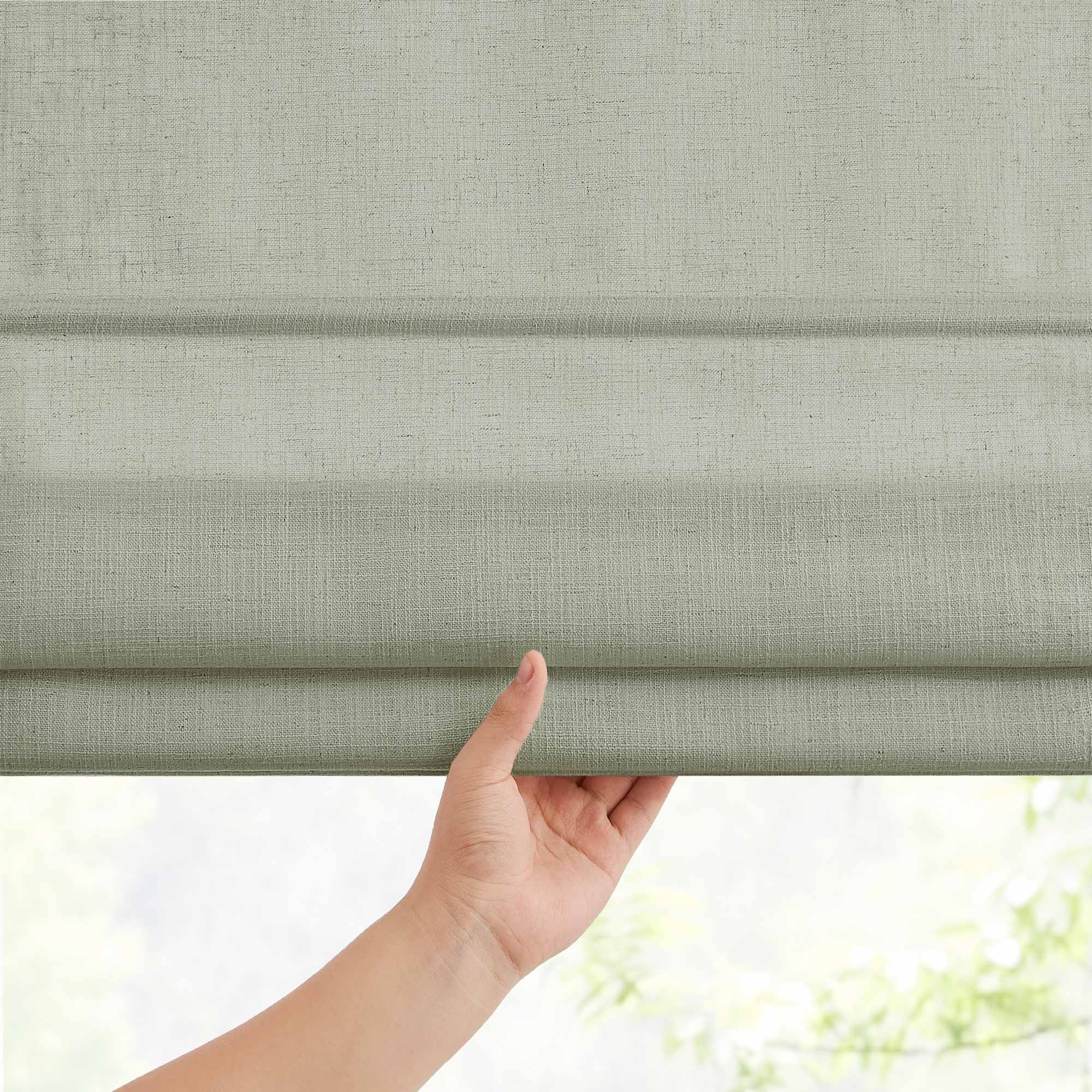 Elvonaeoly Custom Linen Roman Shades