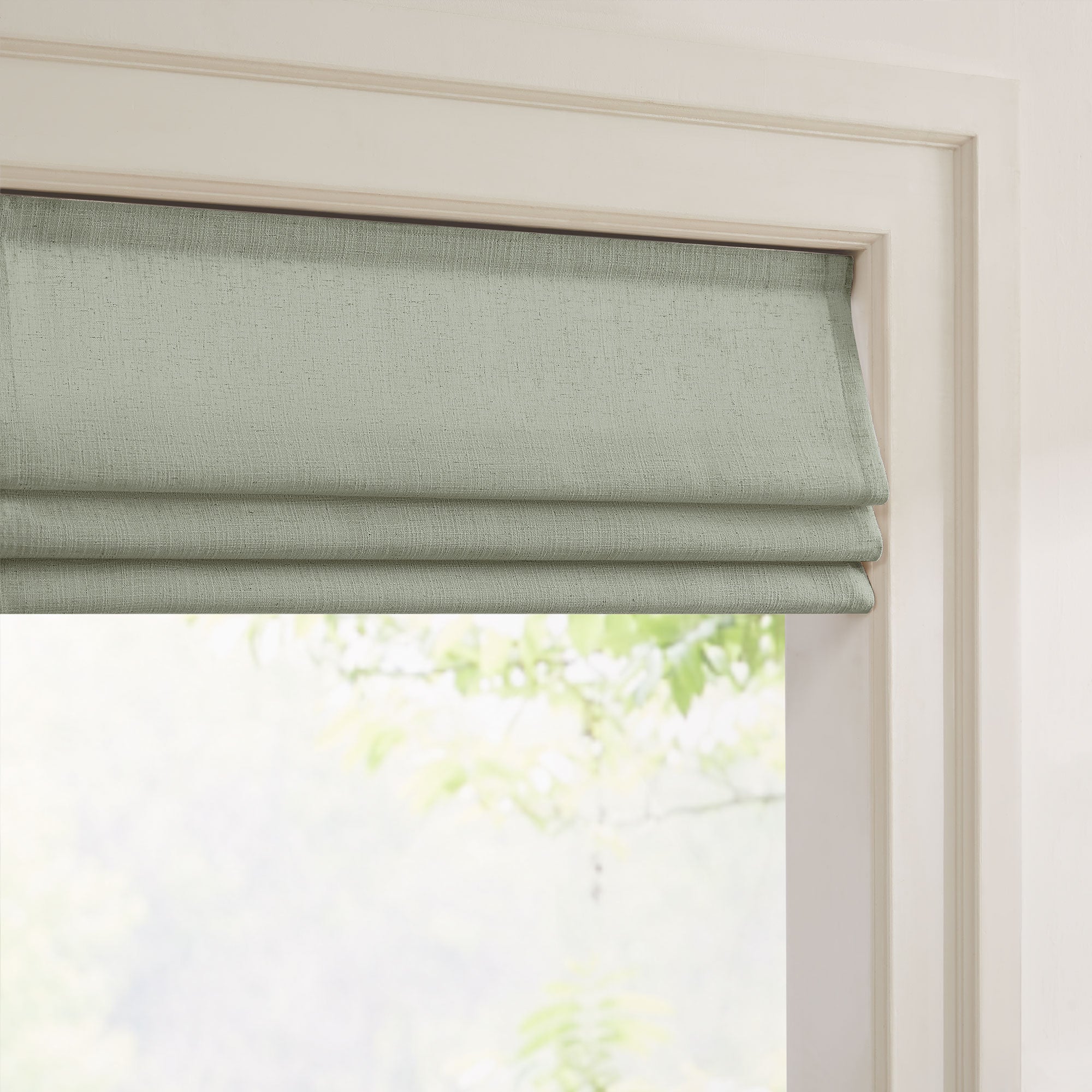 Elvonaeoly Custom Linen Roman Shades