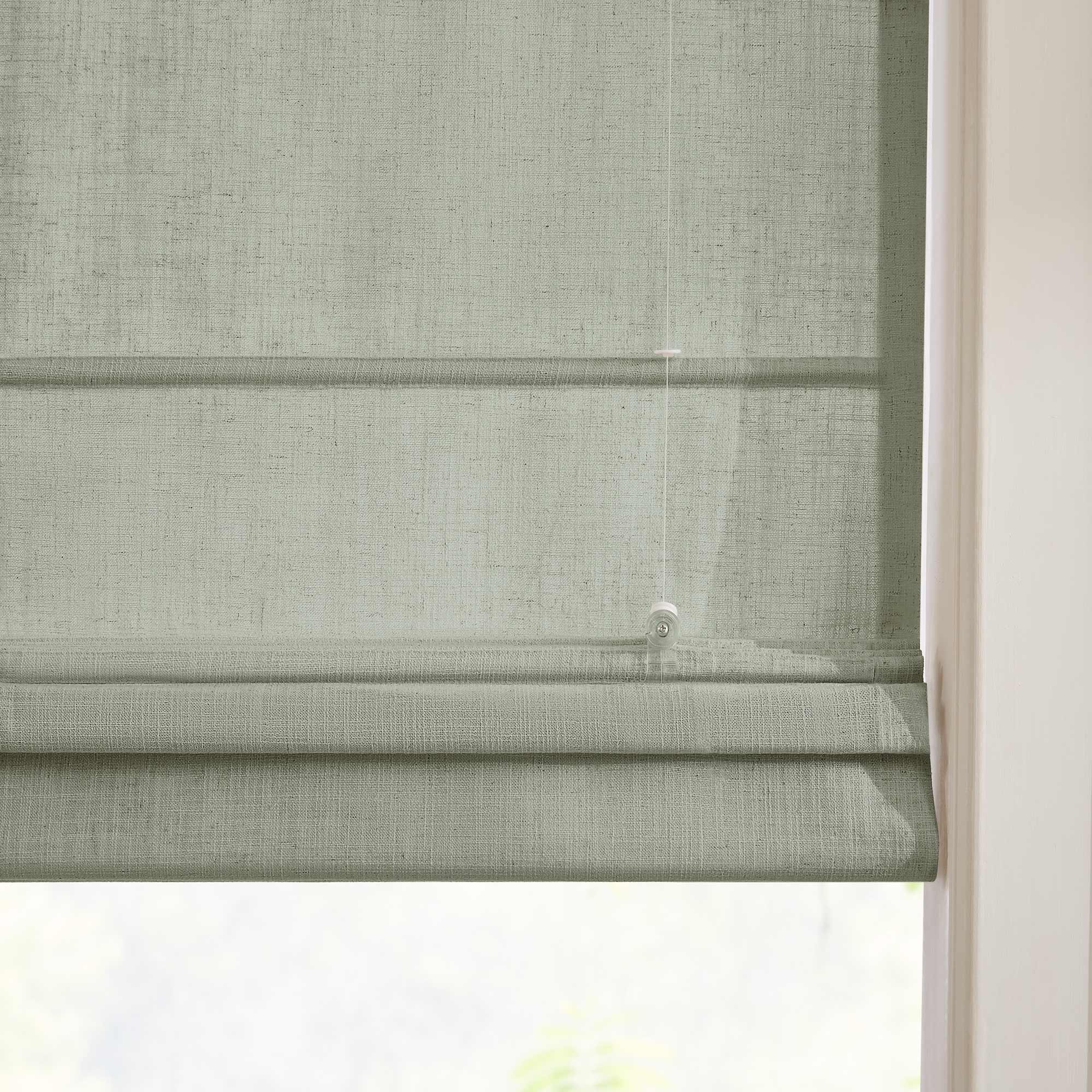 Elvonaeoly Custom Linen Roman Shades