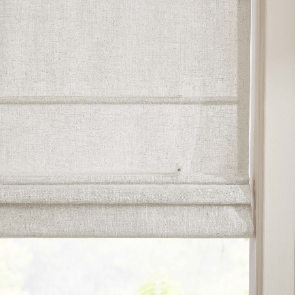 Elvonaeoly Custom Linen Roman Shades