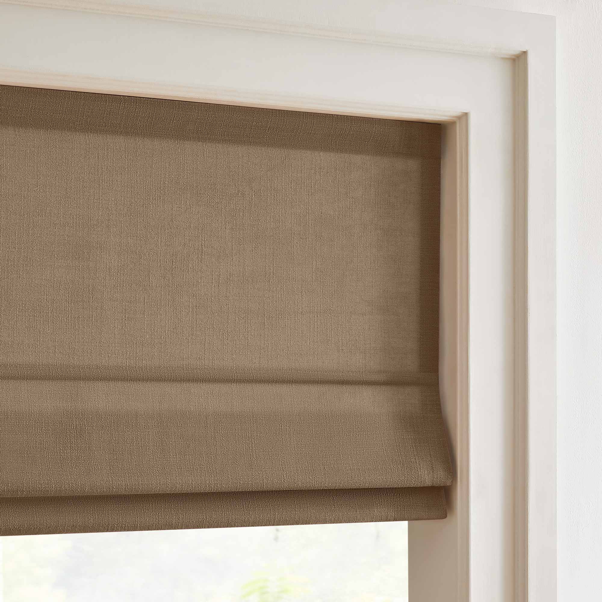 Elvonaeoly Custom Linen Roman Shades