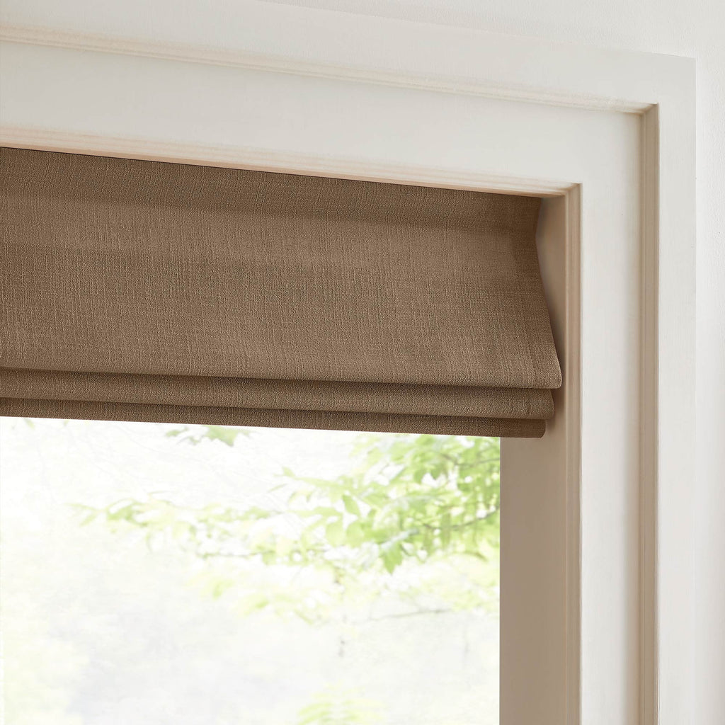 Elvonaeoly Custom Linen Roman Shades