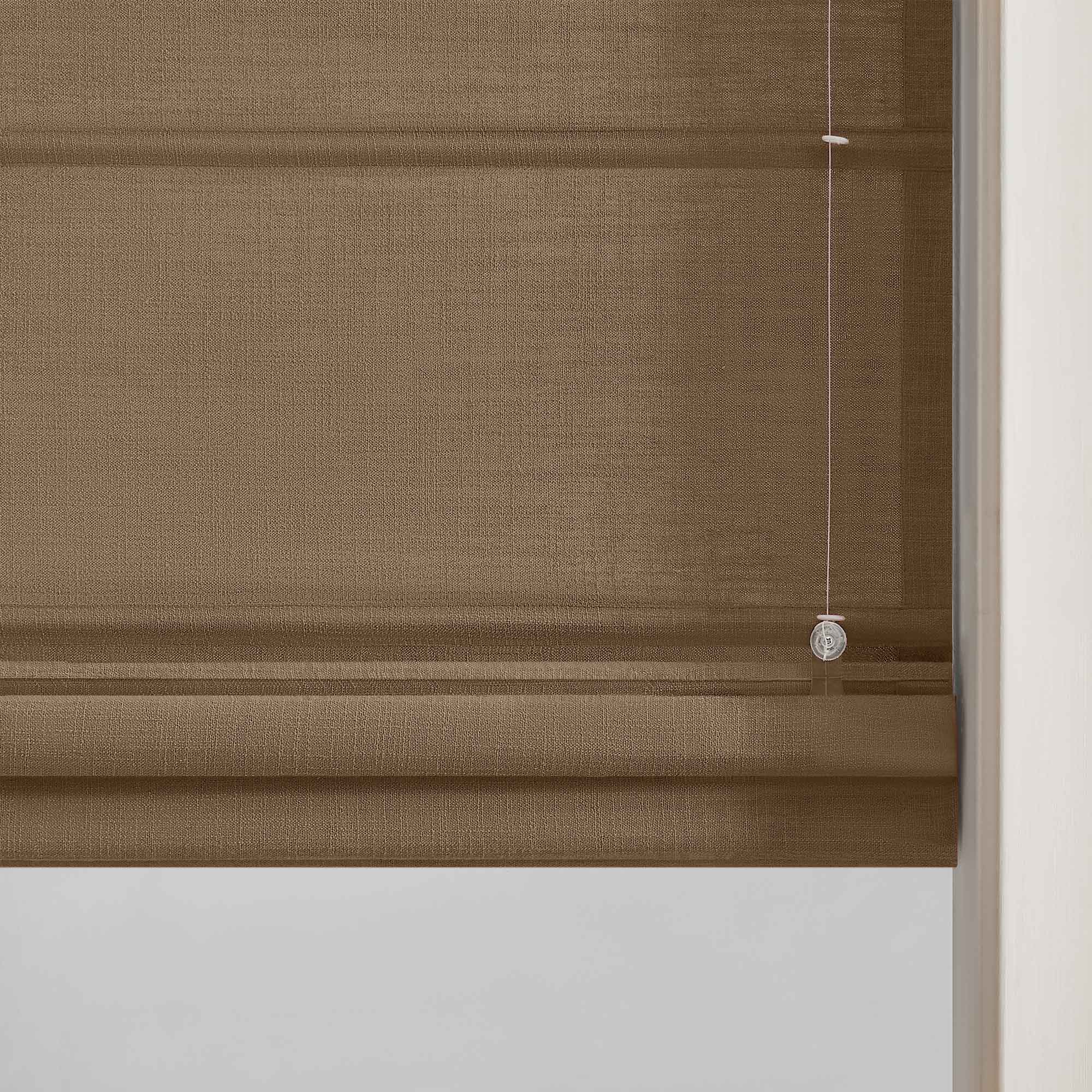 Elvonaeoly Custom Linen Roman Shades