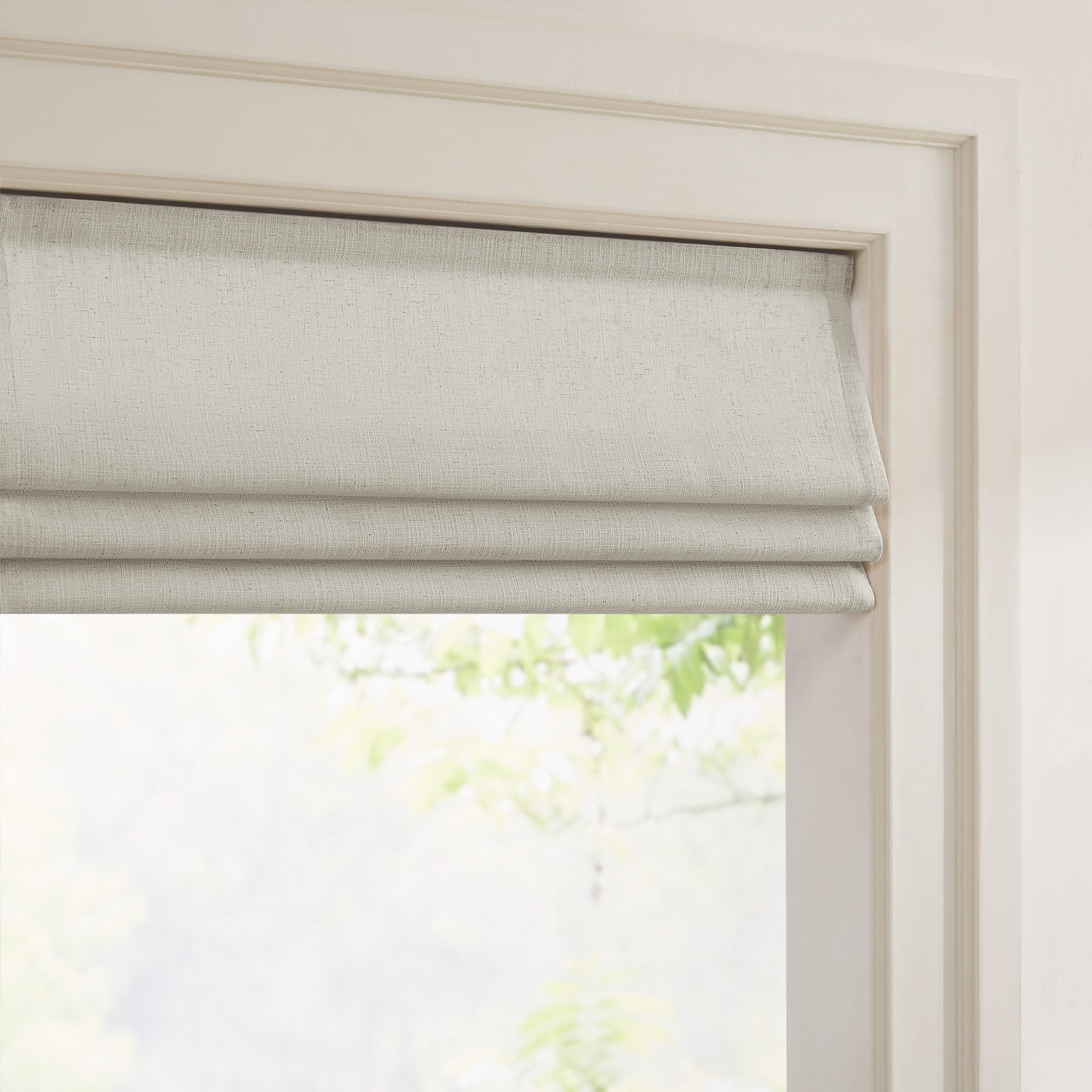 Elvonaeoly Custom Linen Roman Shades