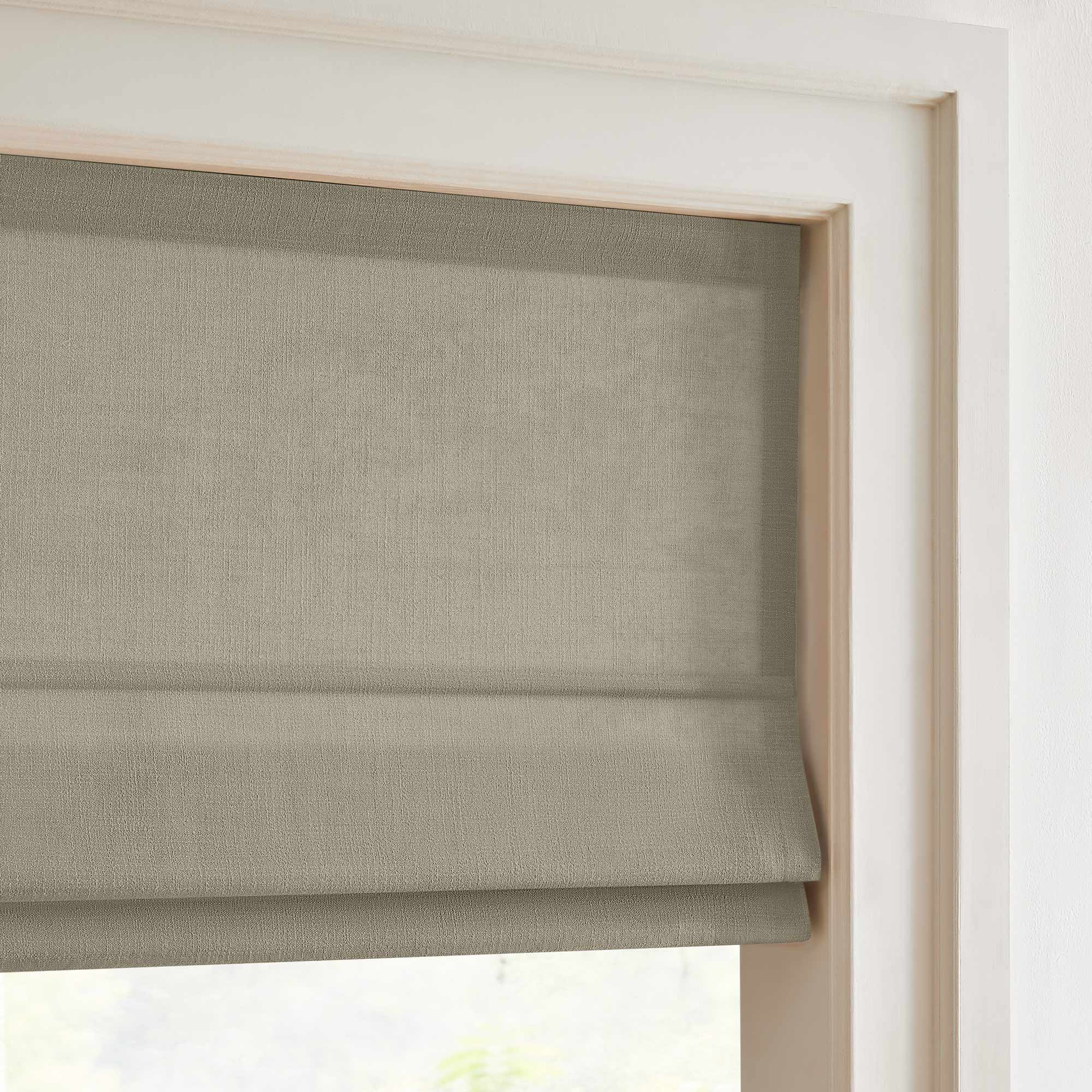 Elvonaeoly Custom Linen Roman Shades