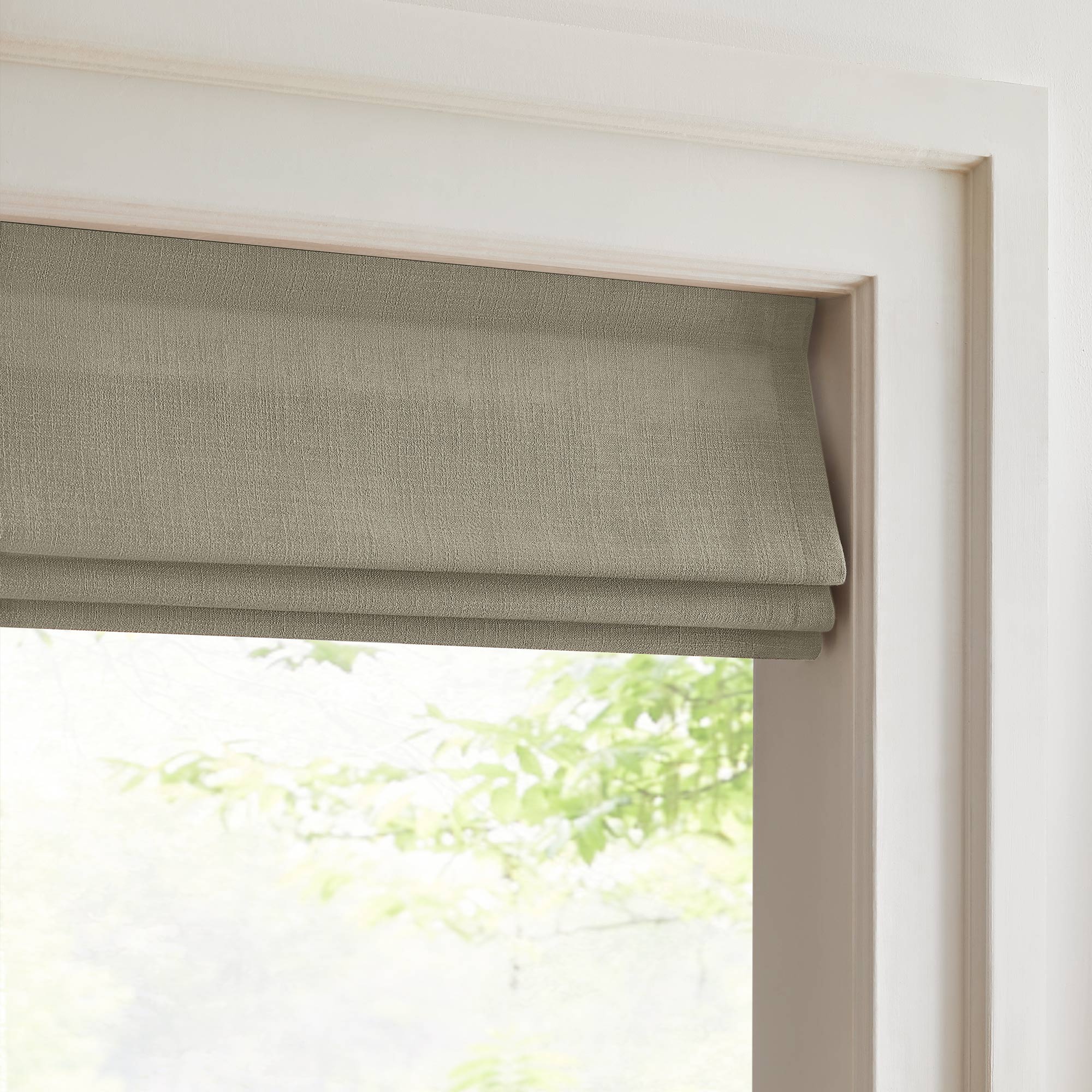 Elvonaeoly Custom Linen Roman Shades