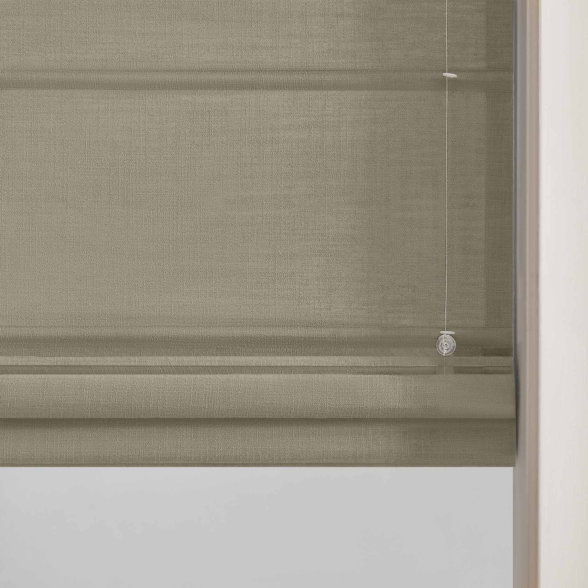 Elvonaeoly Custom Linen Roman Shades