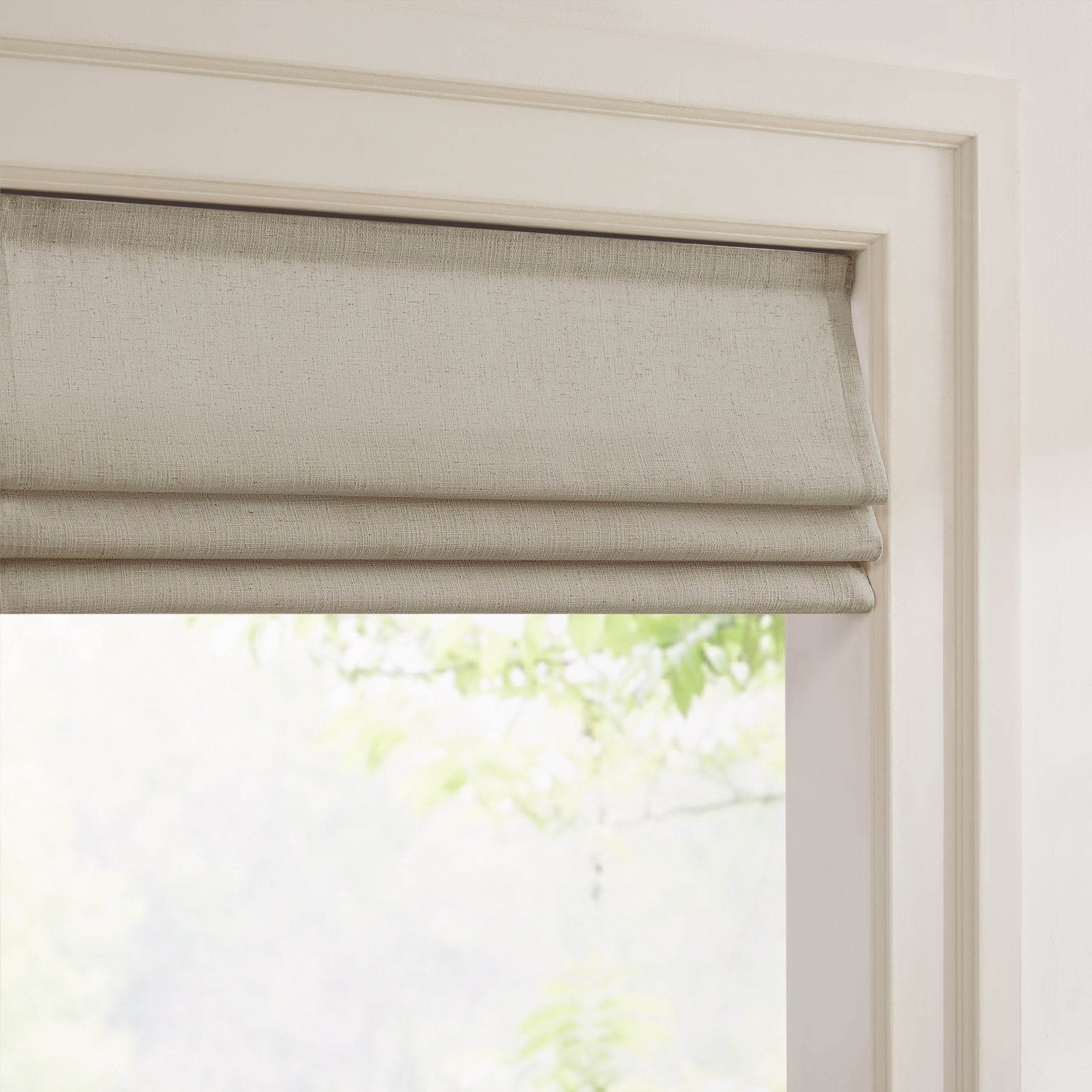 Elvonaeoly Custom Linen Roman Shades