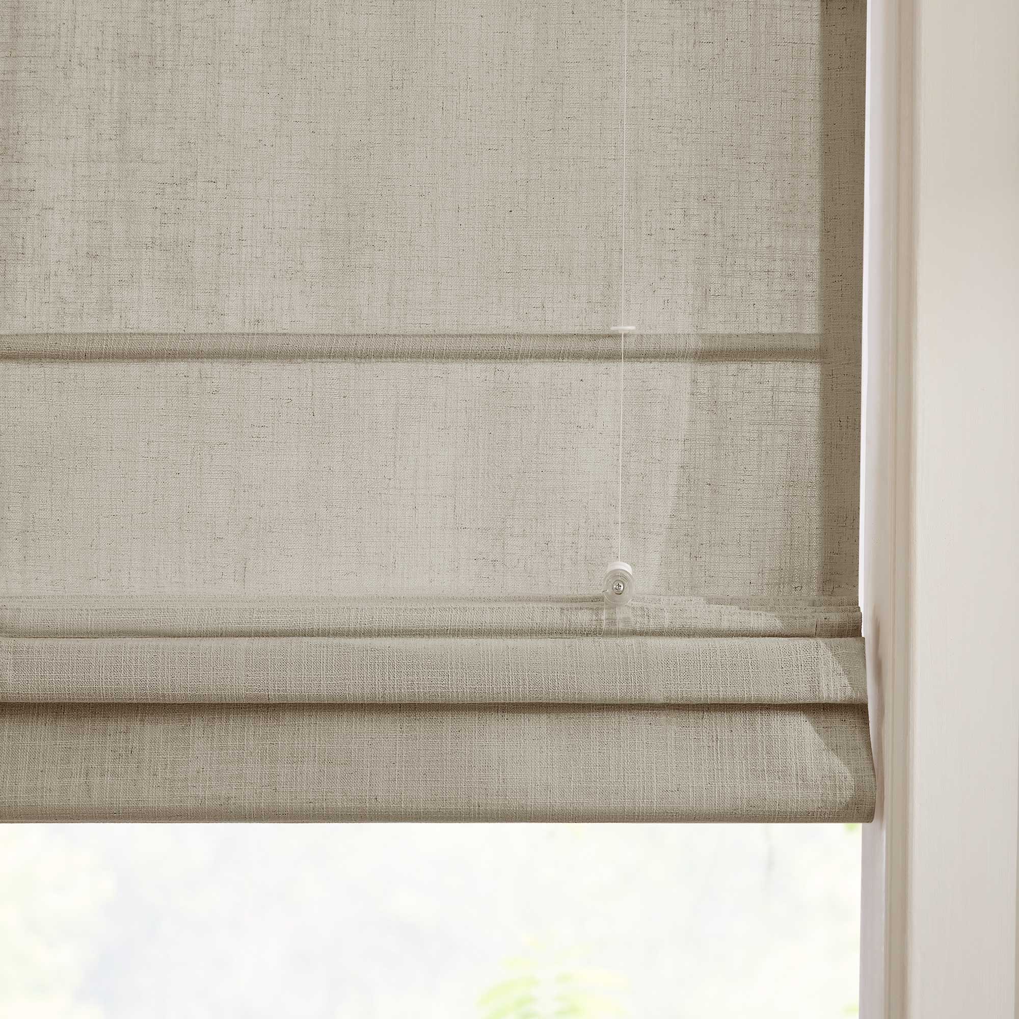 Elvonaeoly Custom Linen Roman Shades