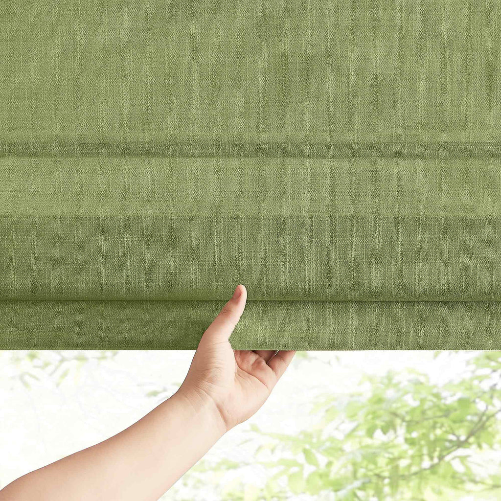 Elvonaeoly Custom Linen Roman Shades