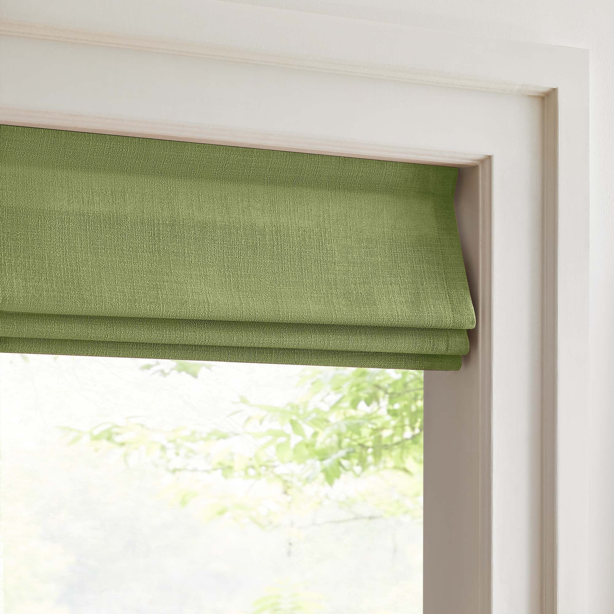 Elvonaeoly Custom Linen Roman Shades