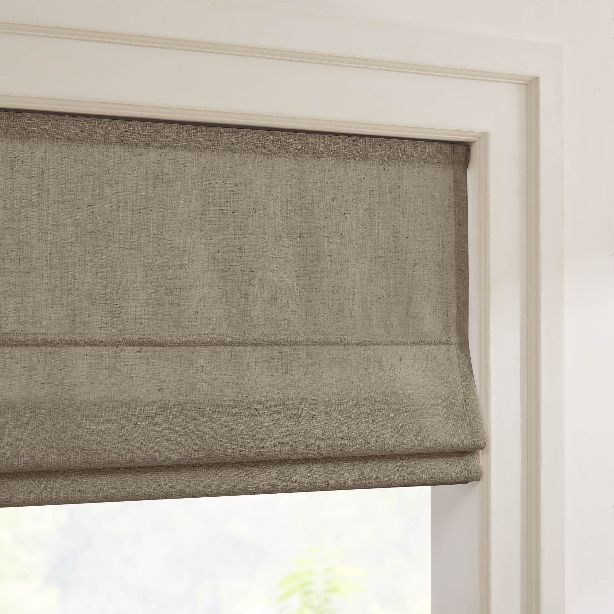 Elvonaeoly Custom Linen Roman Shades