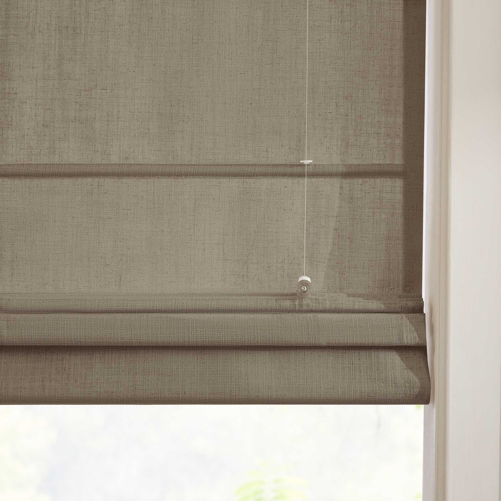 Elvonaeoly Custom Linen Roman Shades