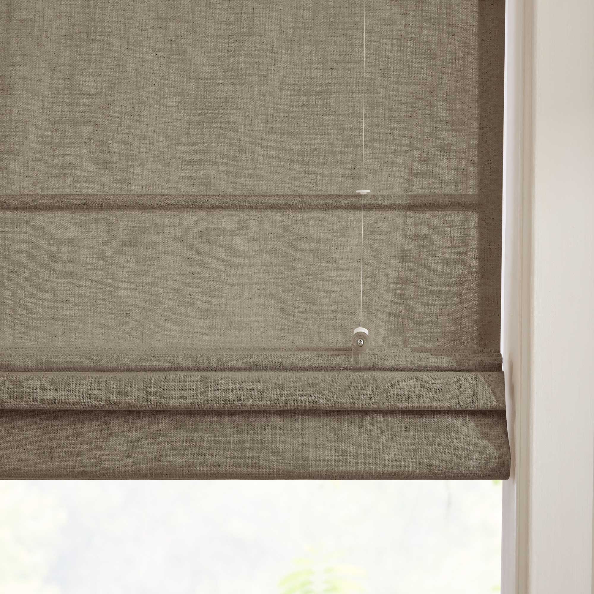 Elvonaeoly Custom Linen Roman Shades
