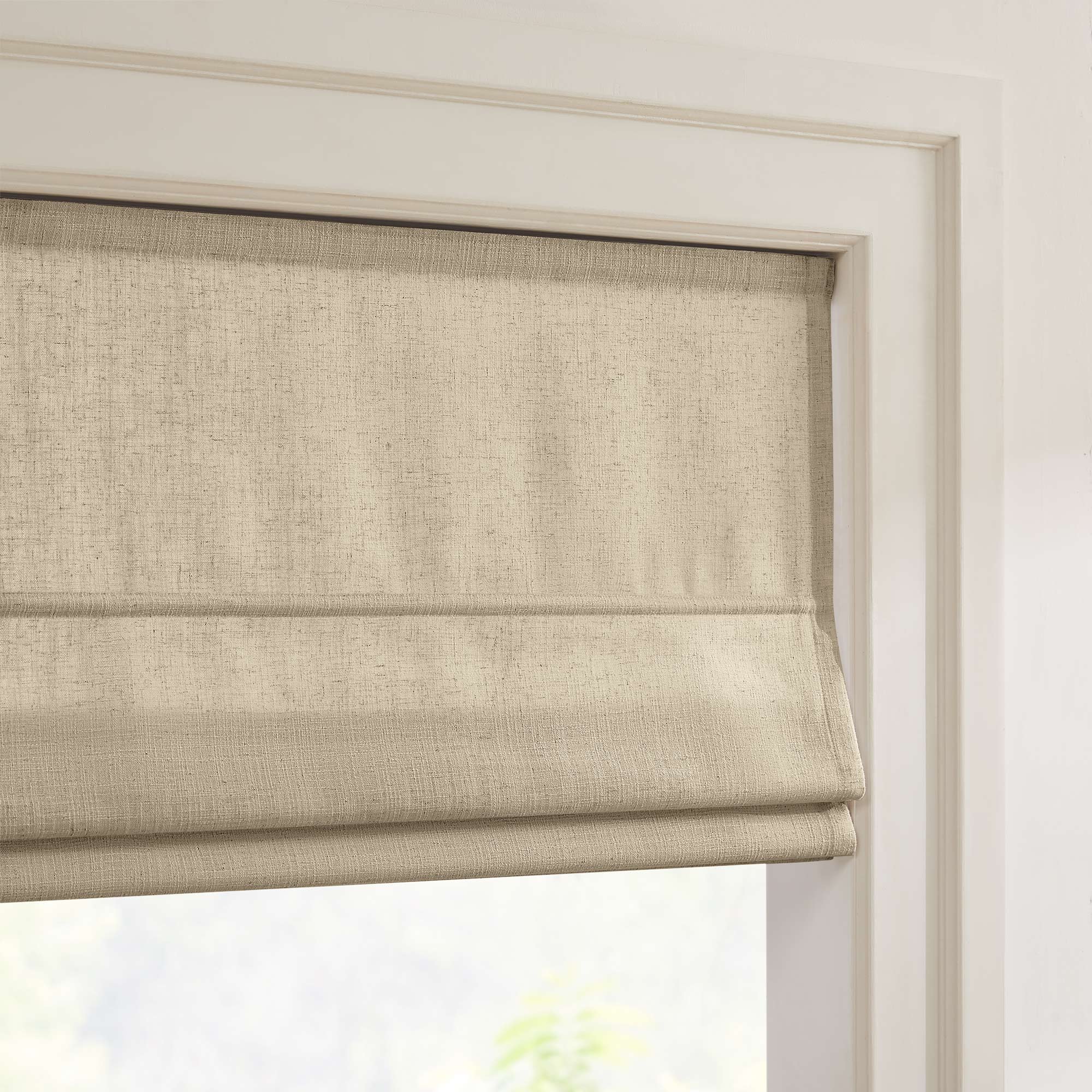 Elvonaeoly Custom Linen Roman Shades