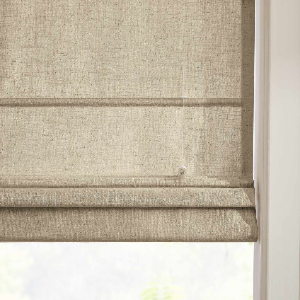 Elvonaeoly Custom Linen Roman Shades