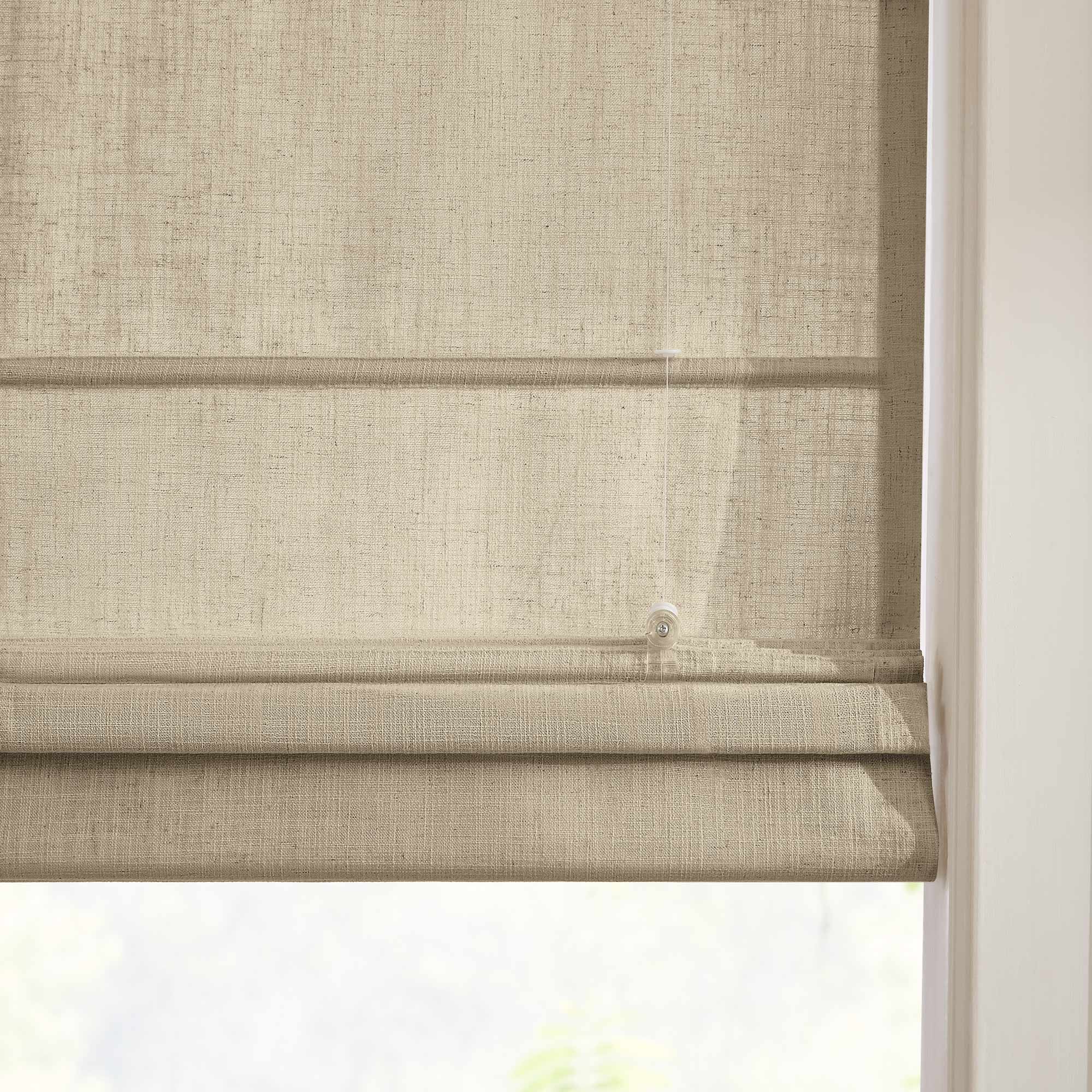 Elvonaeoly Custom Linen Roman Shades