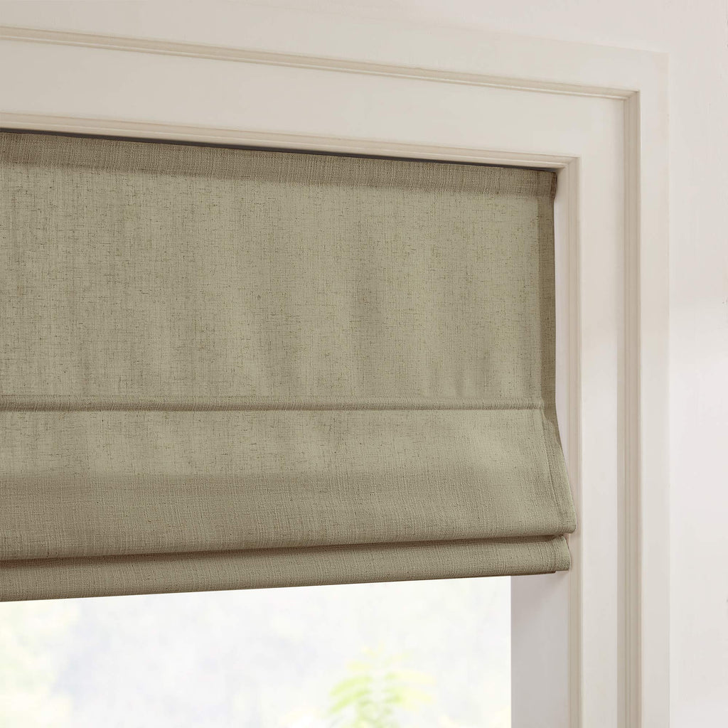 Elvonaeoly Custom Linen Roman Shades