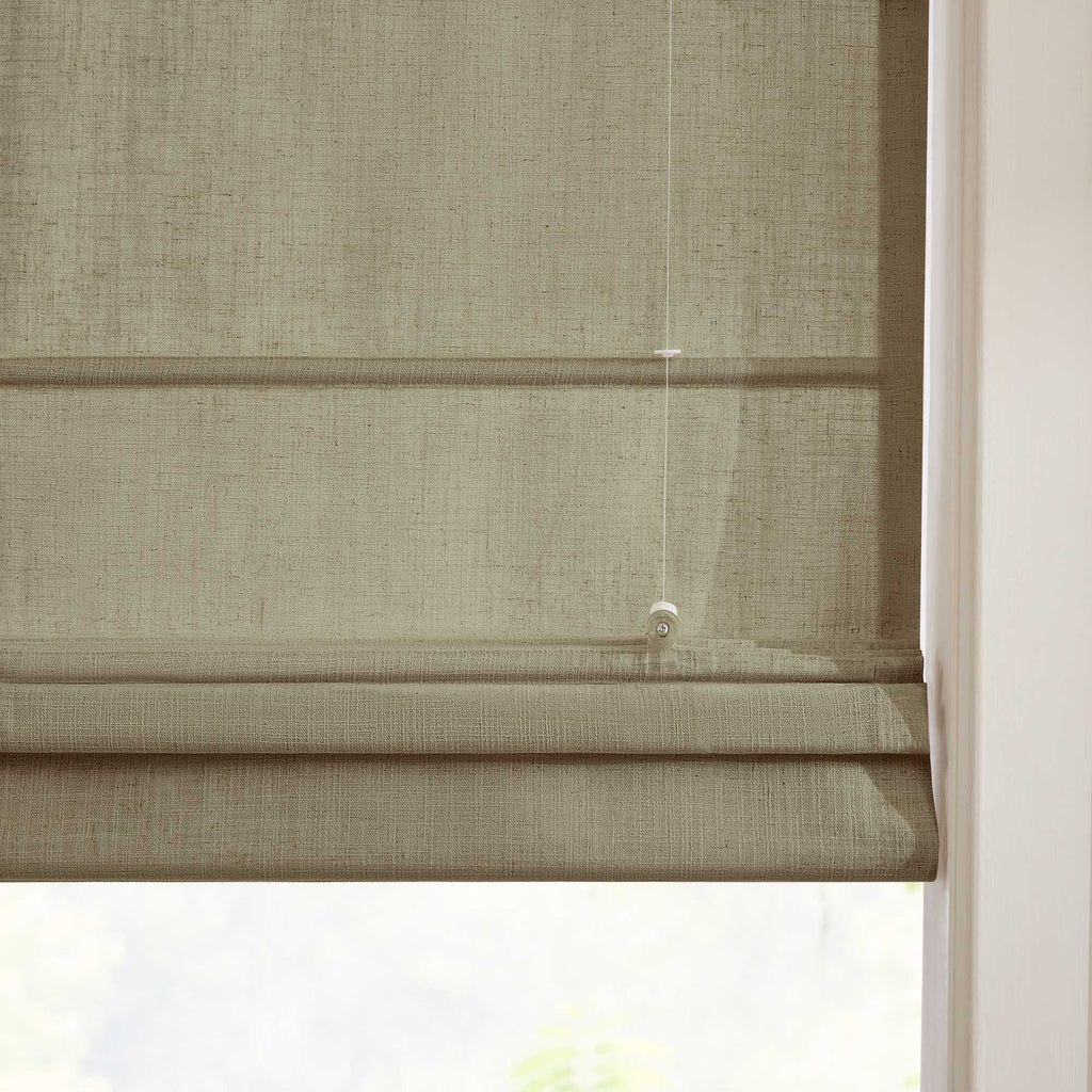 Elvonaeoly Custom Linen Roman Shades