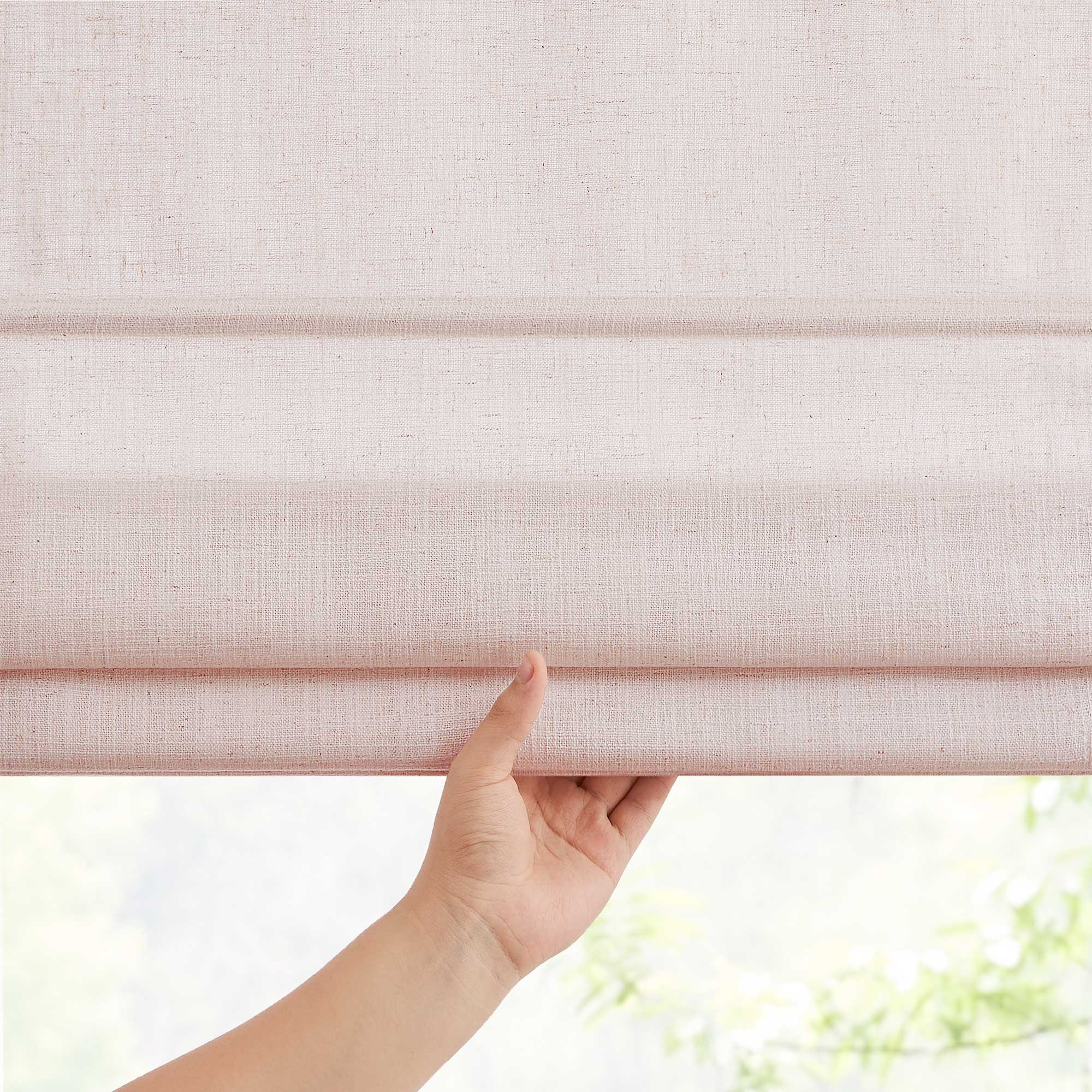 Elvonaeoly Custom Linen Roman Shades