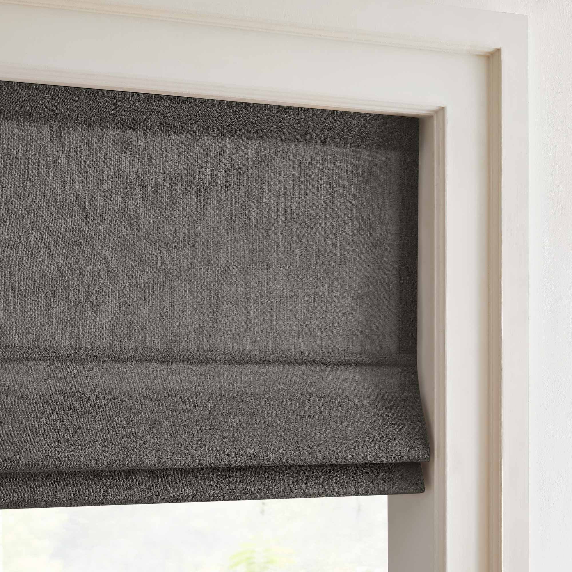 Elvonaeoly Custom Linen Roman Shades