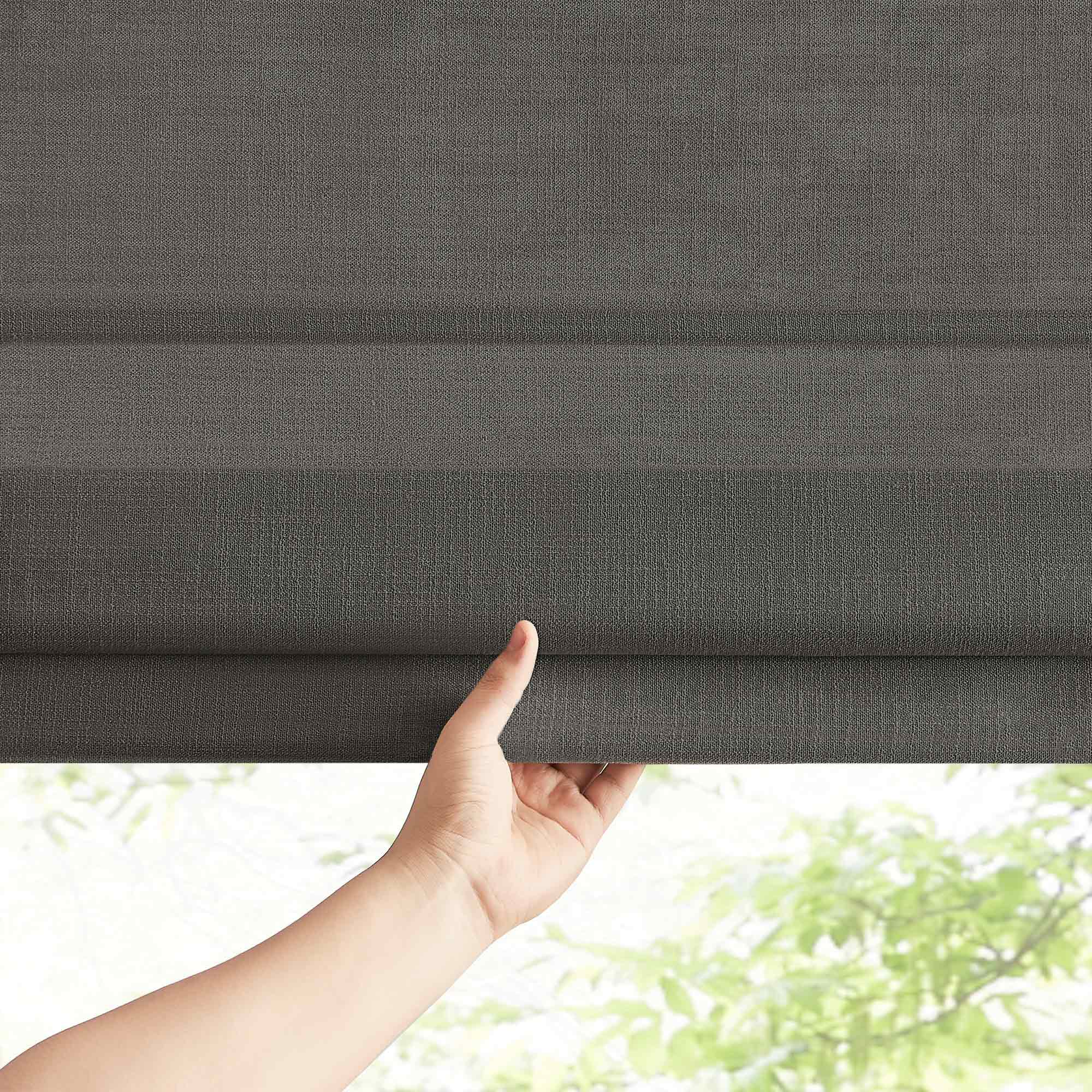 Elvonaeoly Custom Linen Roman Shades