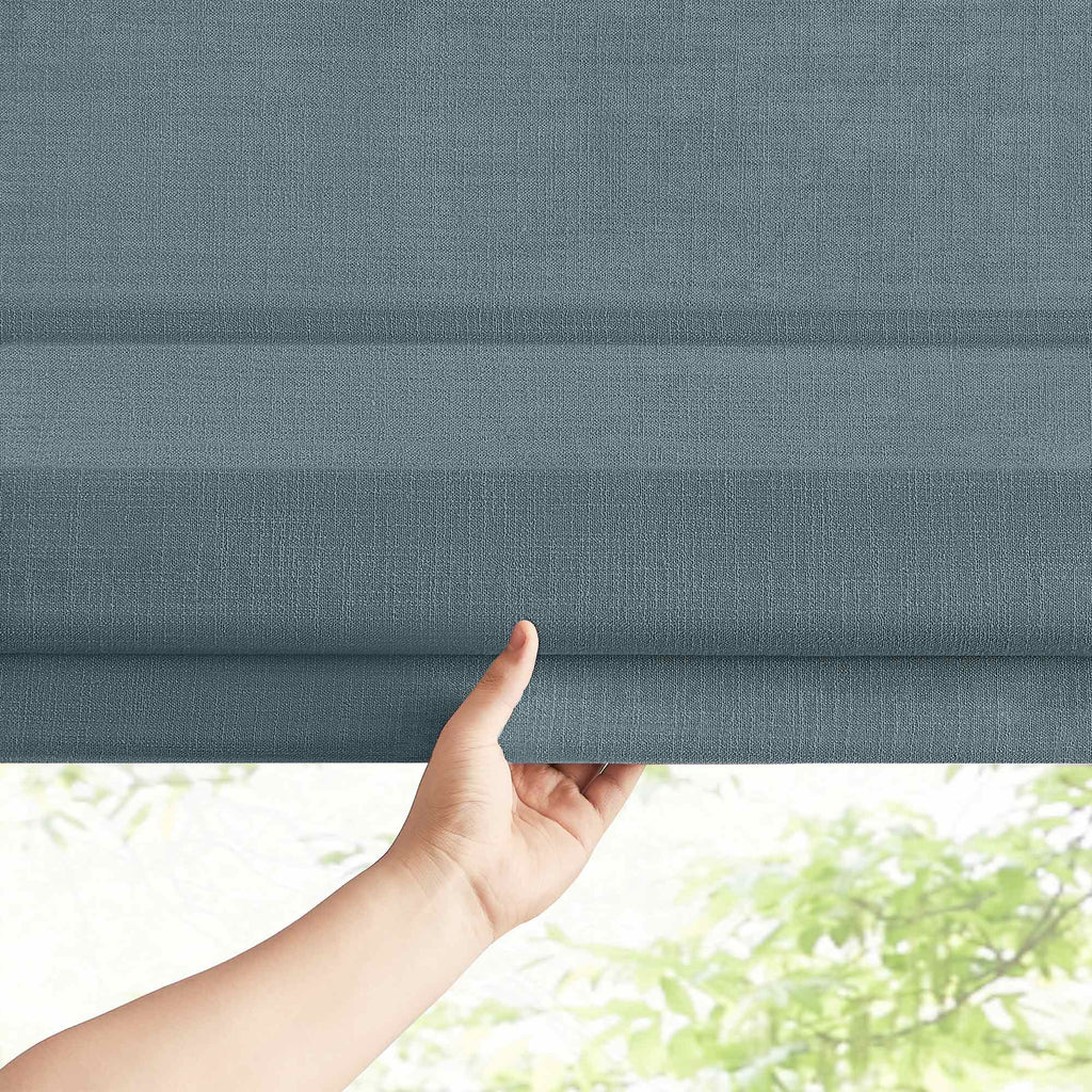 Elvonaeoly Custom Linen Roman Shades