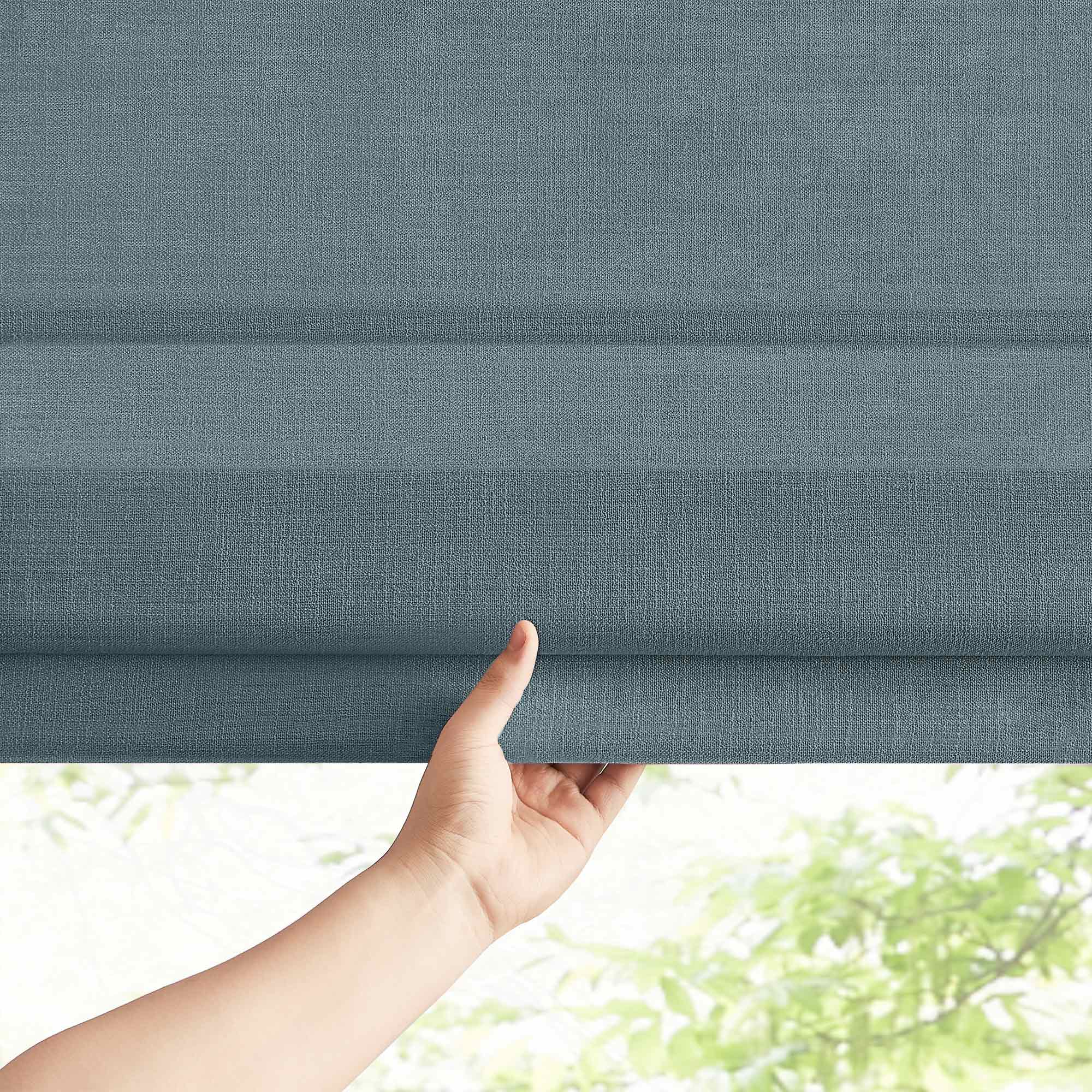 Elvonaeoly Custom Linen Roman Shades