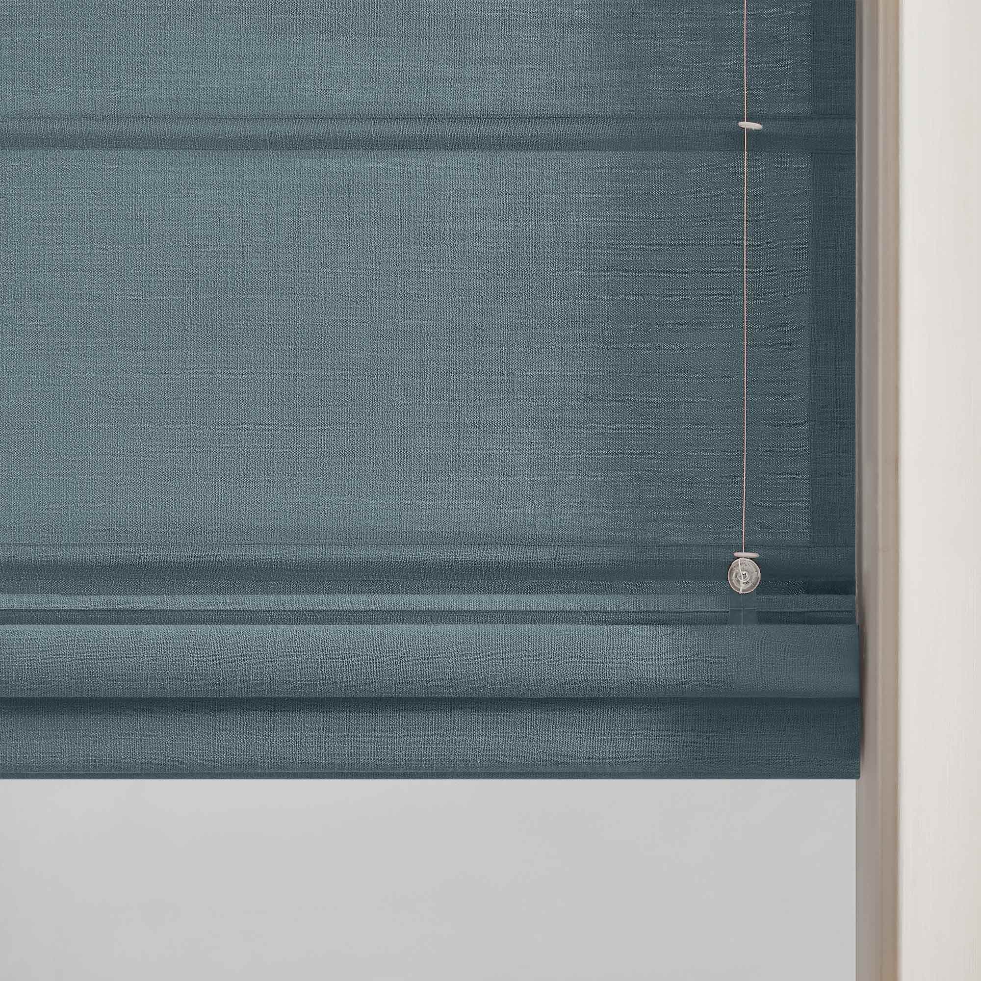 Elvonaeoly Custom Linen Roman Shades