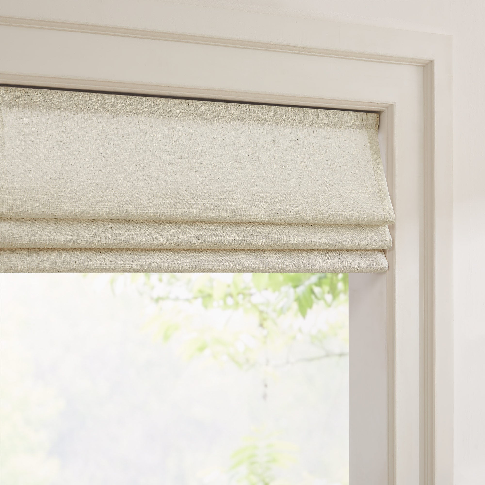 Elvonaeoly Custom Linen Roman Shades