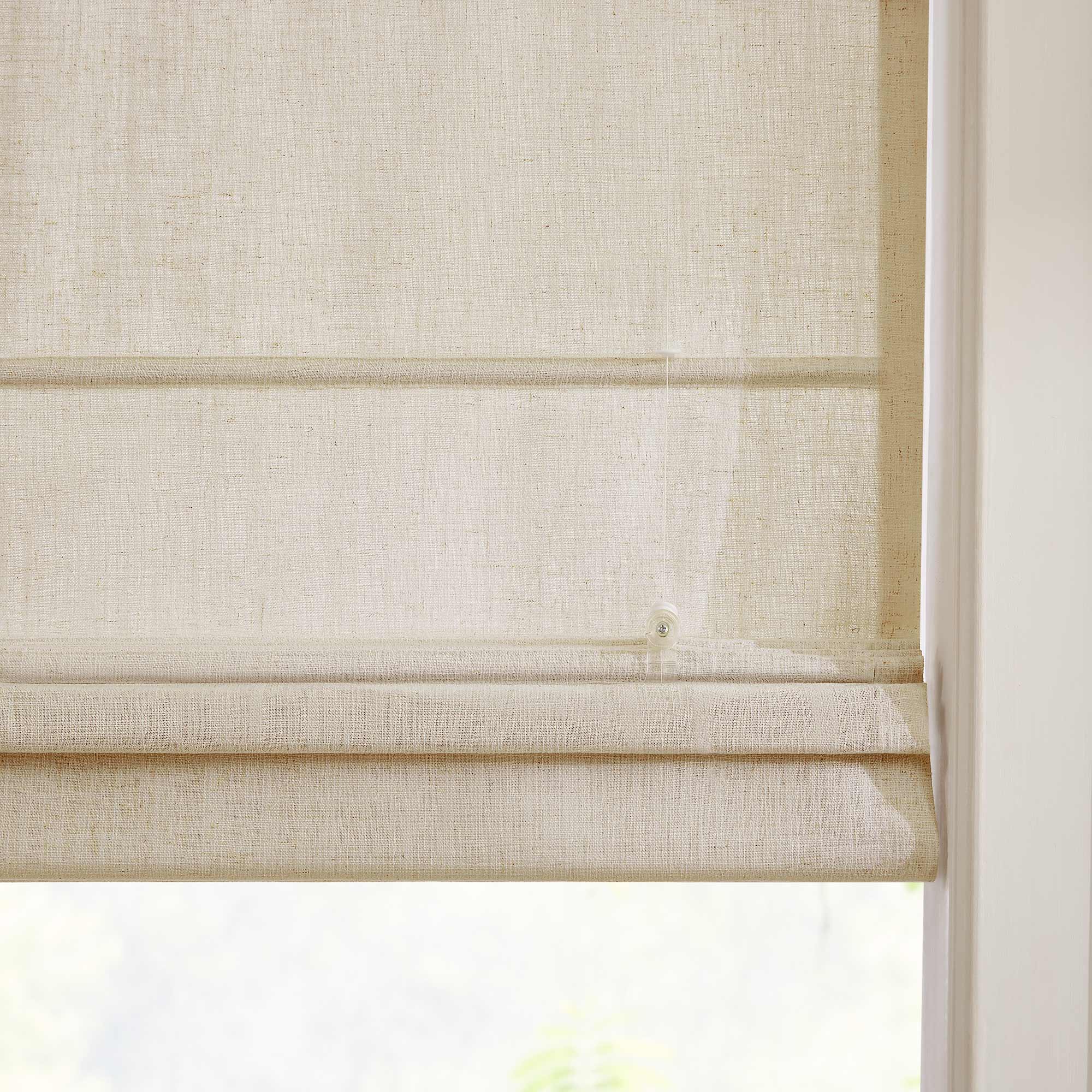 Elvonaeoly Custom Linen Roman Shades