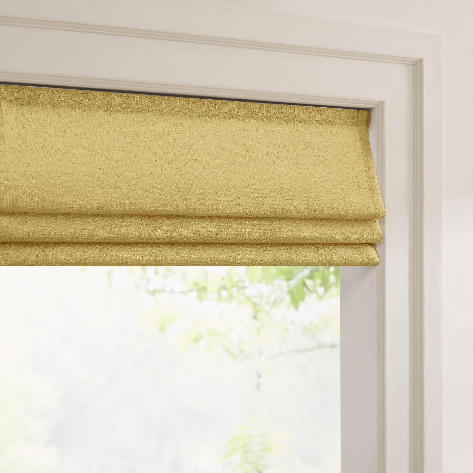 Elvonaeoly Custom Linen Roman Shades