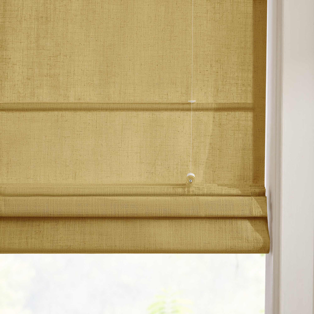 Elvonaeoly Custom Linen Roman Shades