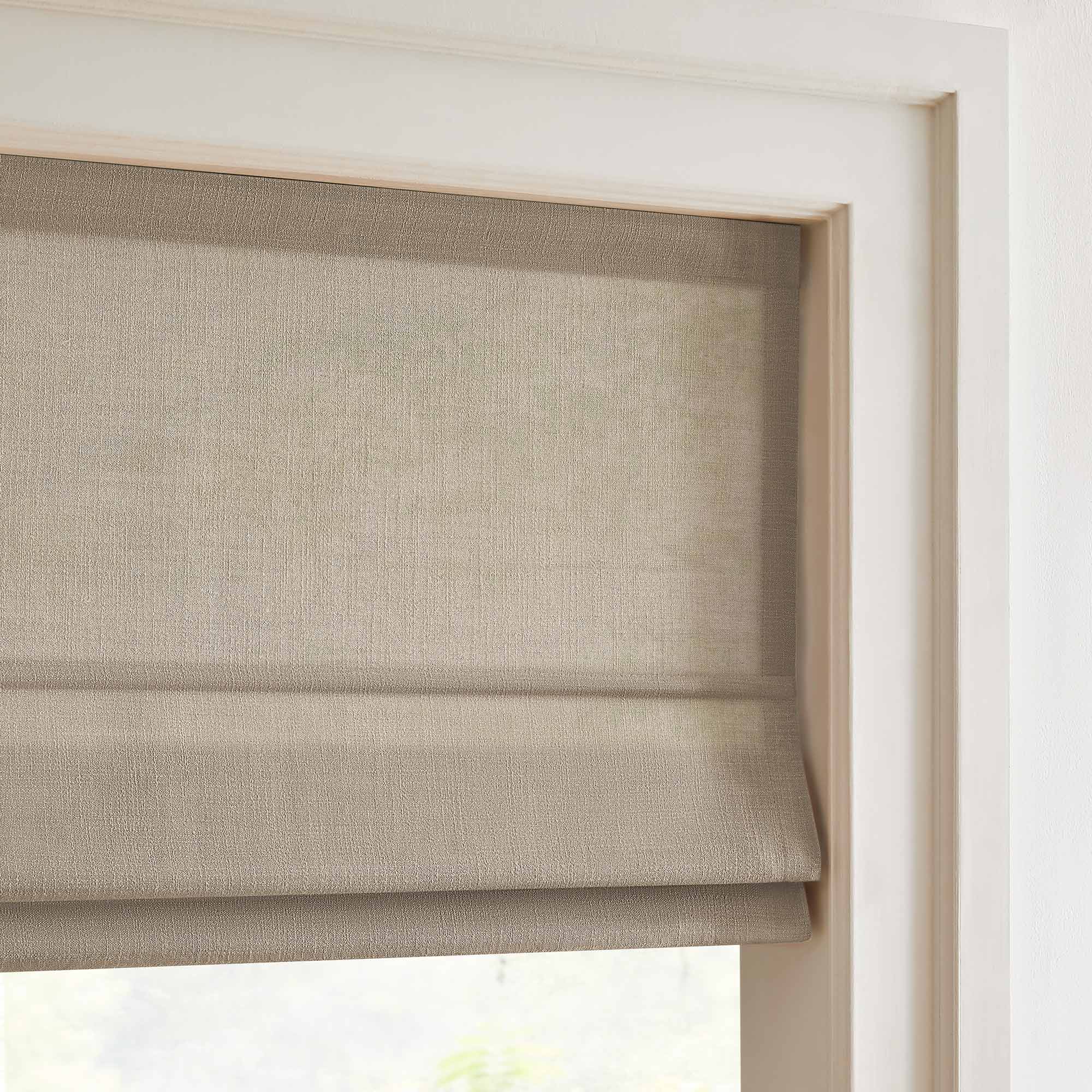 Elvonaeoly Custom Linen Roman Shades