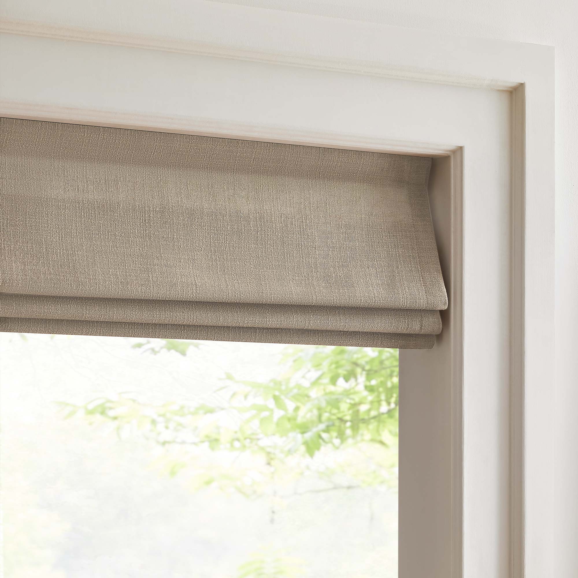 Elvonaeoly Custom Linen Roman Shades