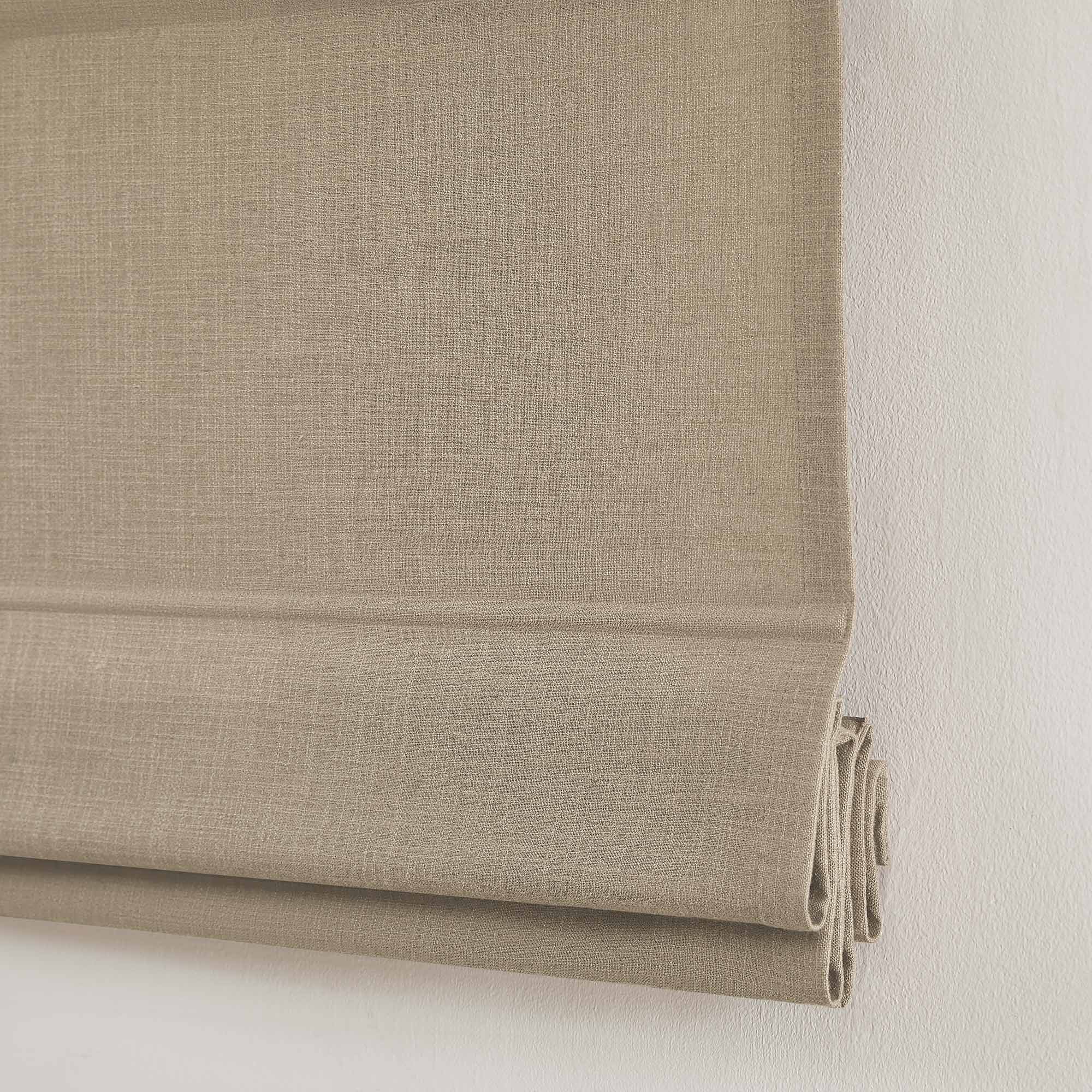 Elvonaeoly Custom Linen Roman Shades